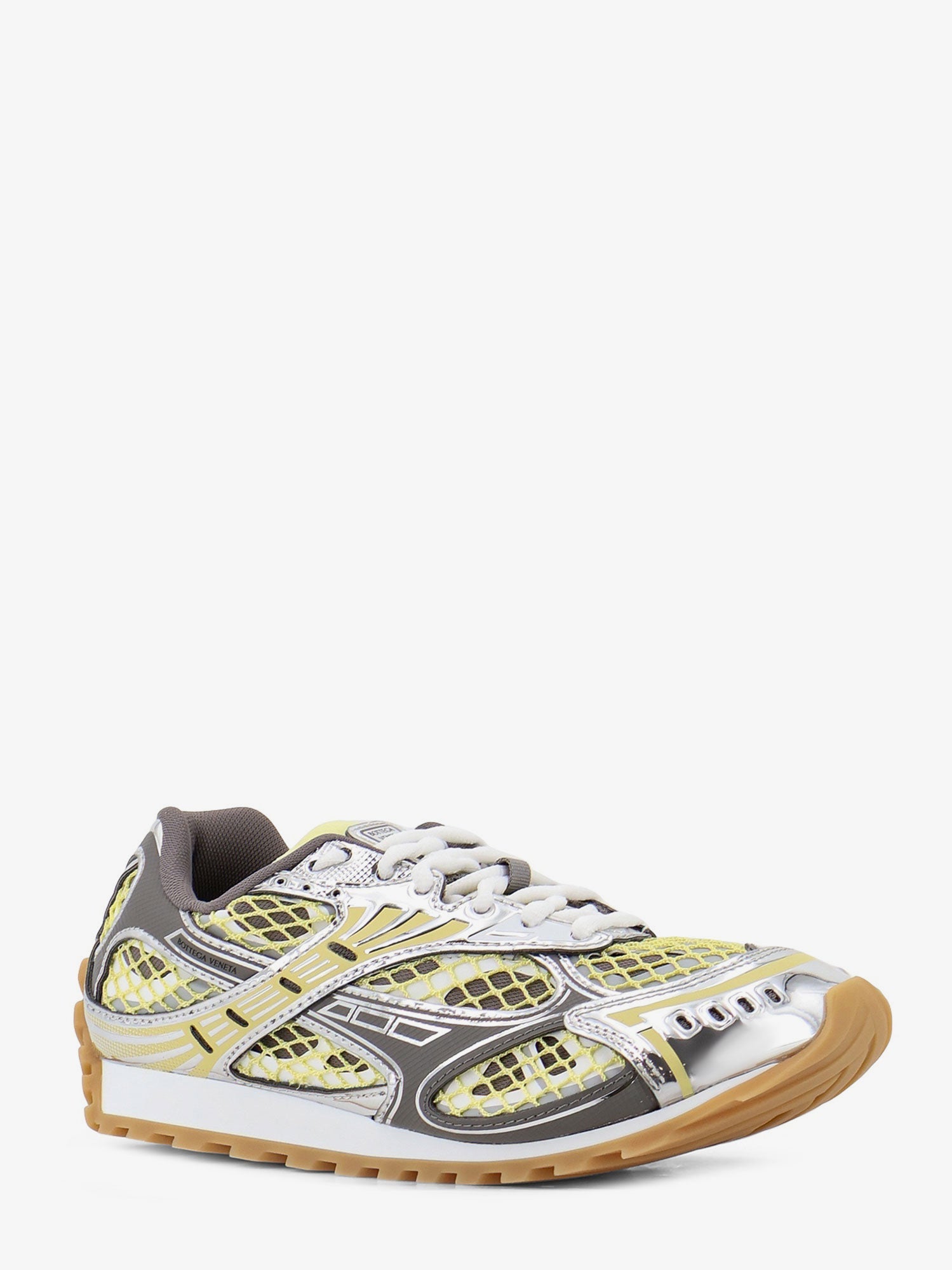 Bottega Veneta Orbit Mesh And Leather Sneakers