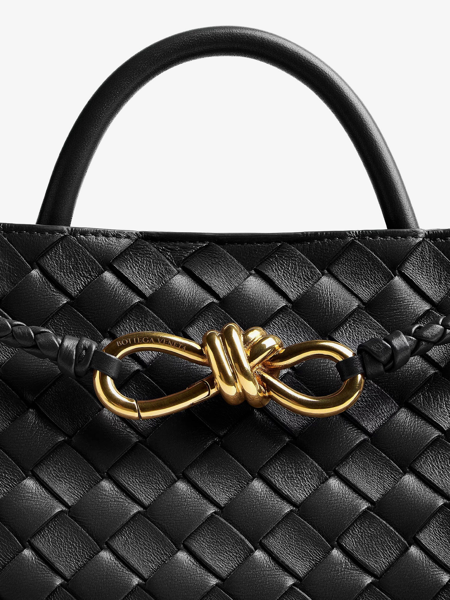 Bottega Veneta Andiamo Small Leather Crossbody Bag With Intrecciato Motif