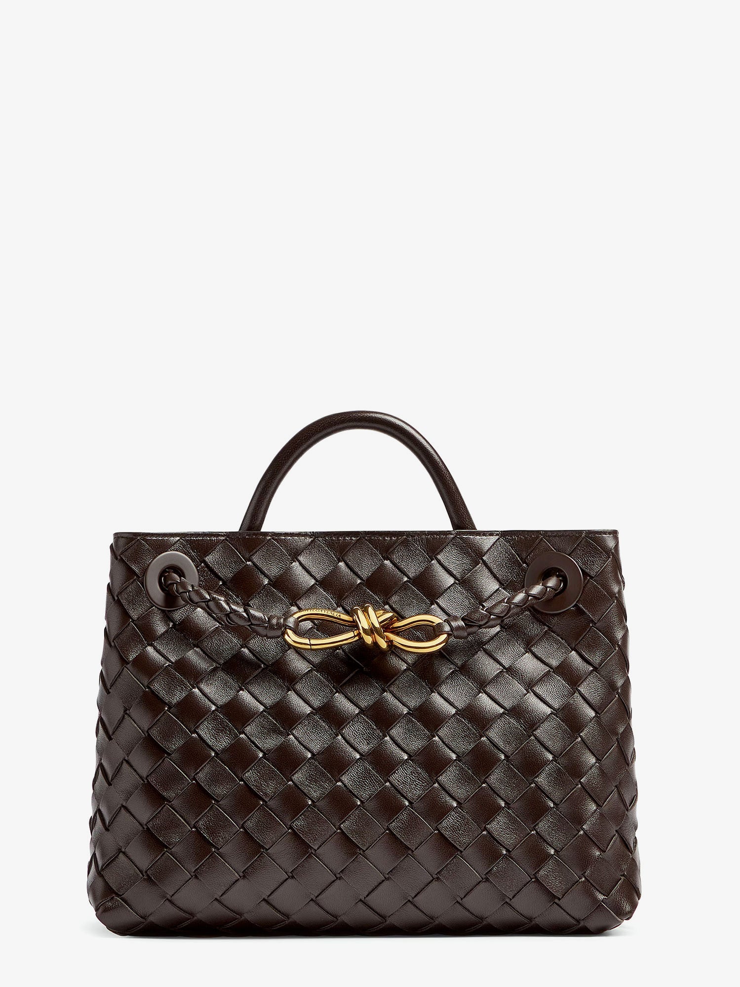 Bottega Veneta Andiamo Small Leather Crossbody Bag With Intrecciato Motif