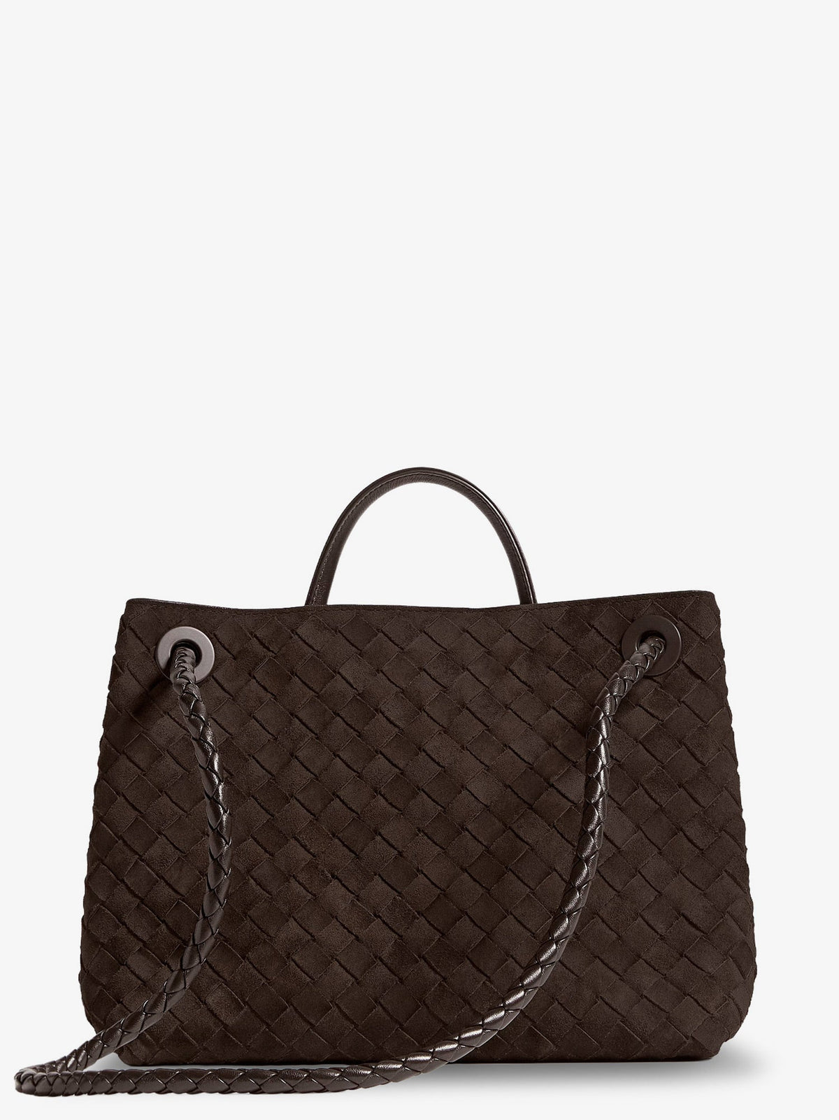 Bottega Veneta Andiamo Medium Suede Handbag
