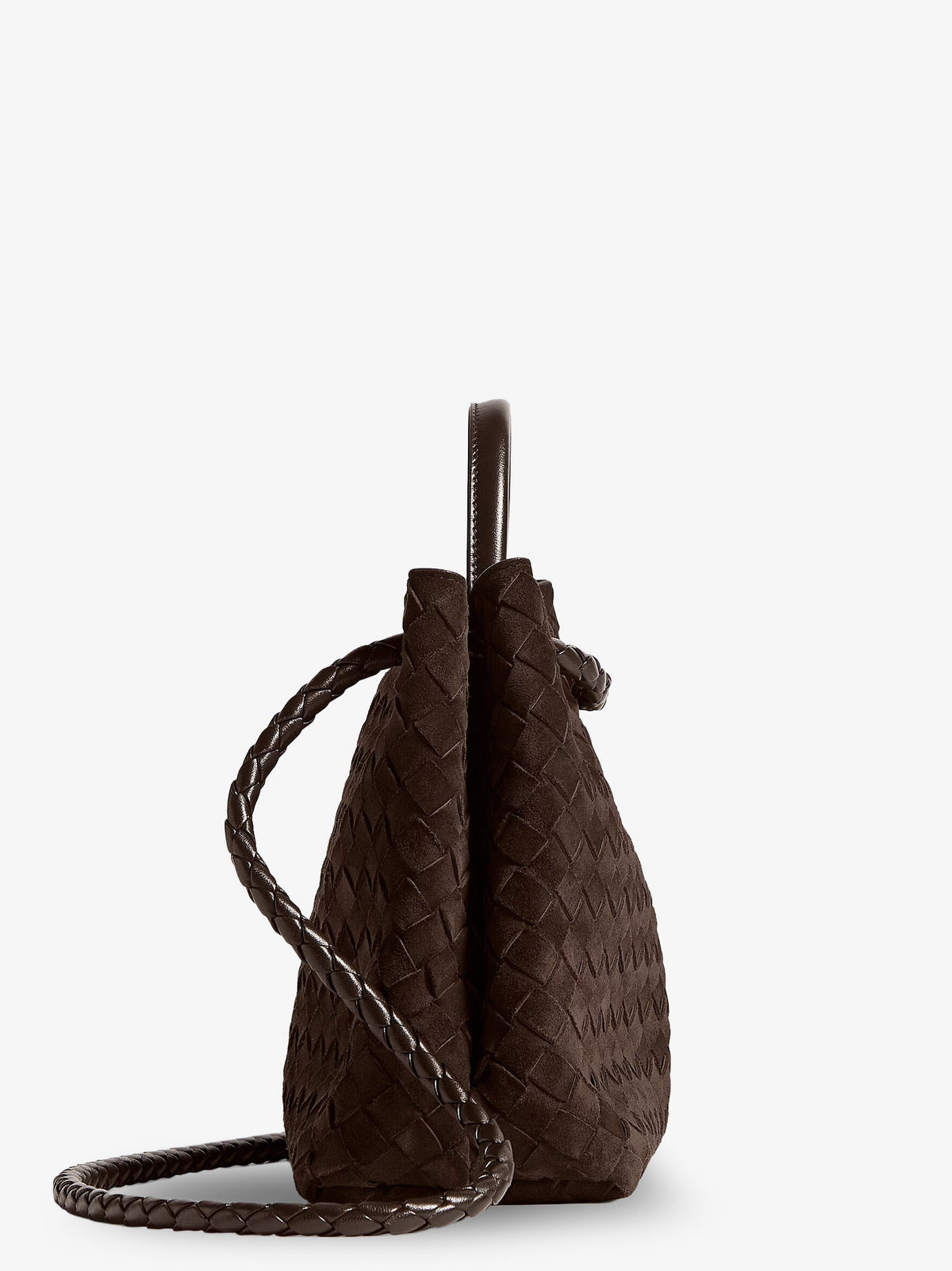 Bottega Veneta Andiamo Medium Suede Handbag