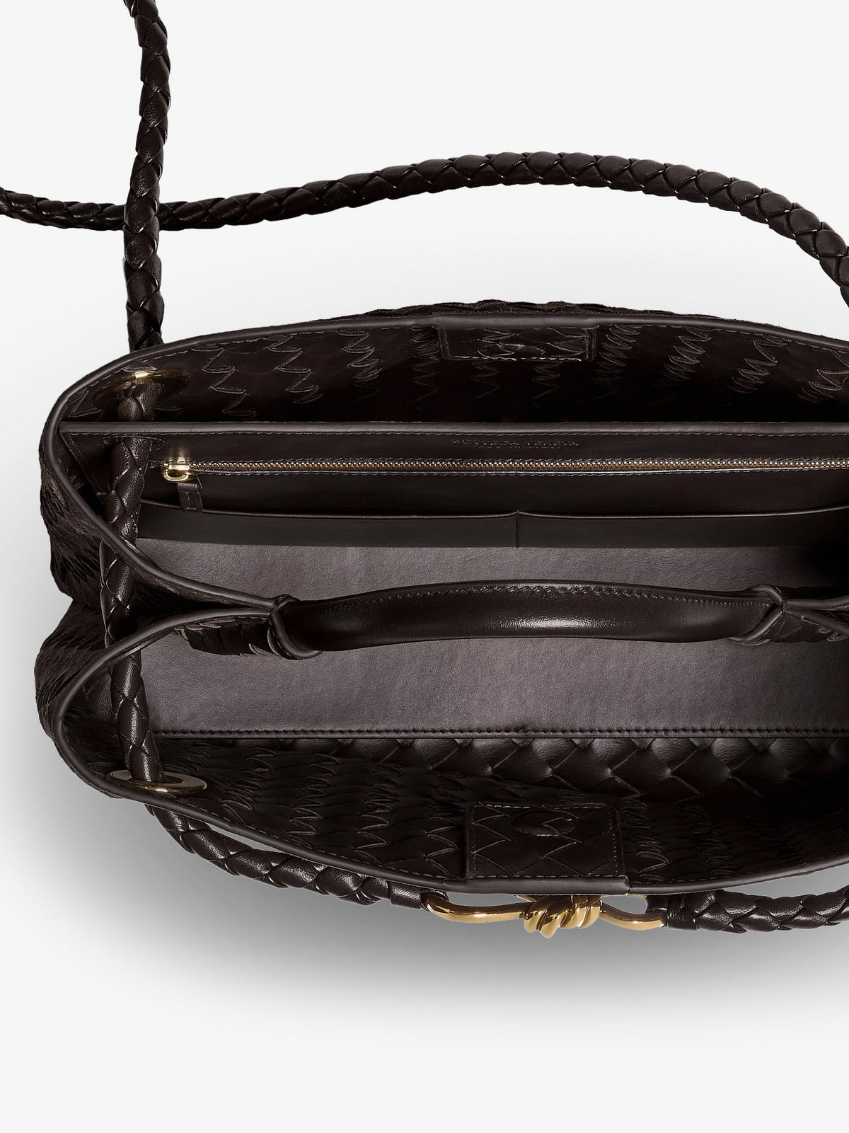 Bottega Veneta Andiamo Medium Suede Handbag
