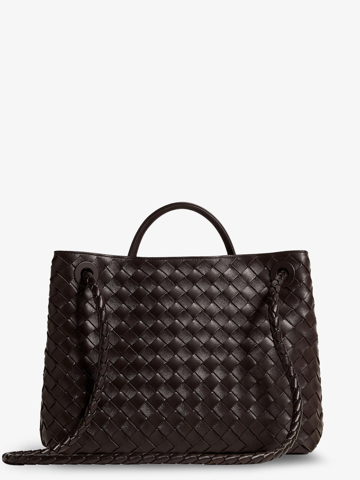 Bottega Veneta Andiamo Leather Handbag With Intrecciato Pattern