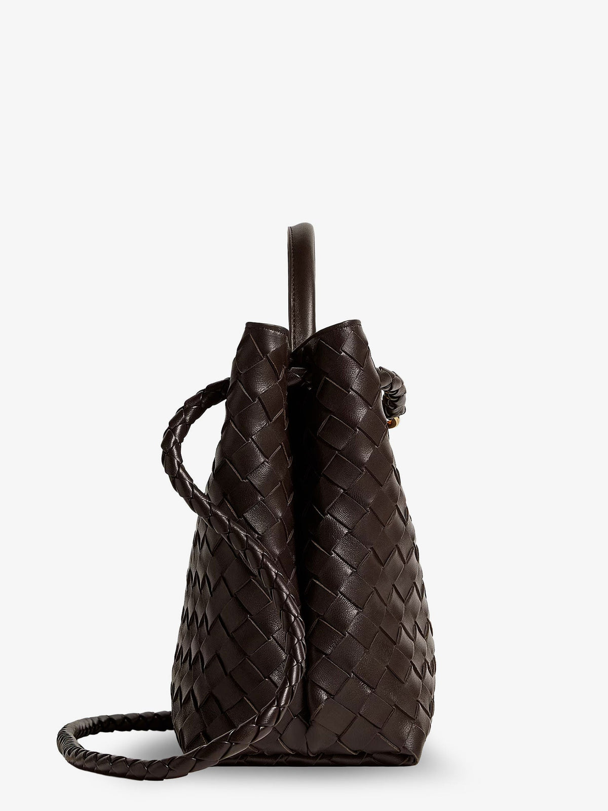 Bottega Veneta Andiamo Leather Handbag With Intrecciato Pattern