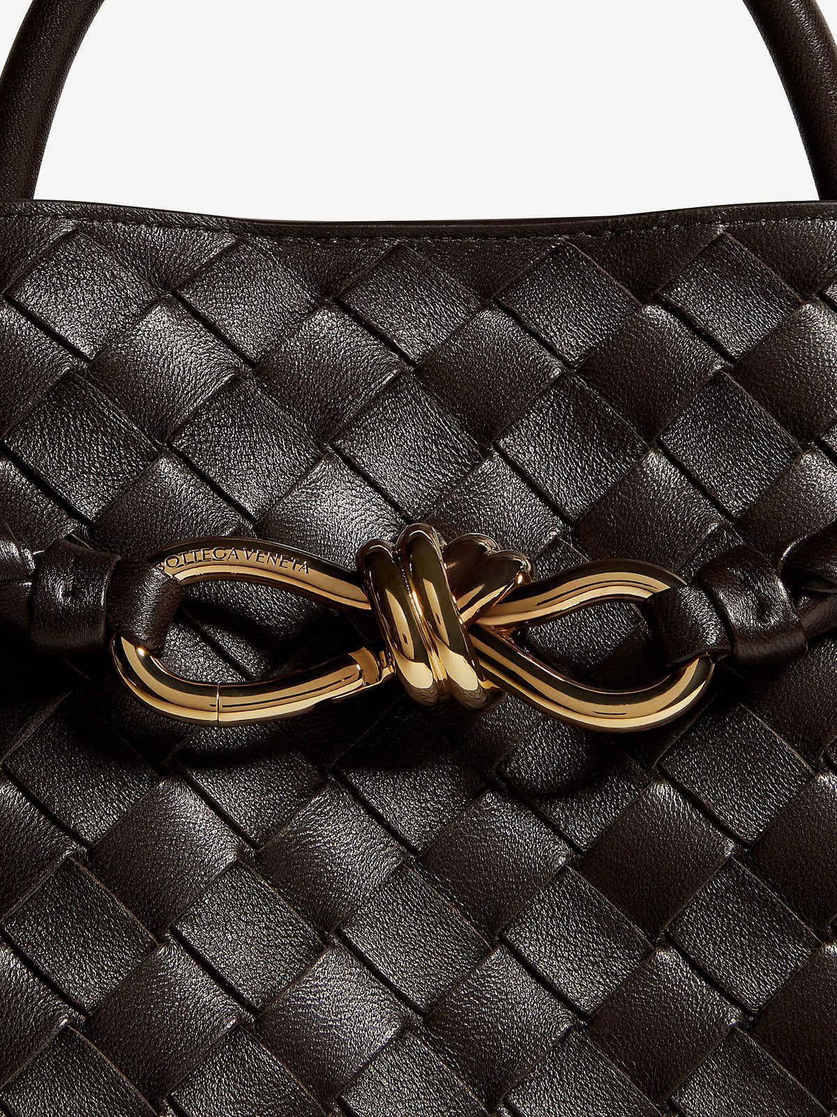 Bottega Veneta Andiamo Leather Handbag With Intrecciato Pattern
