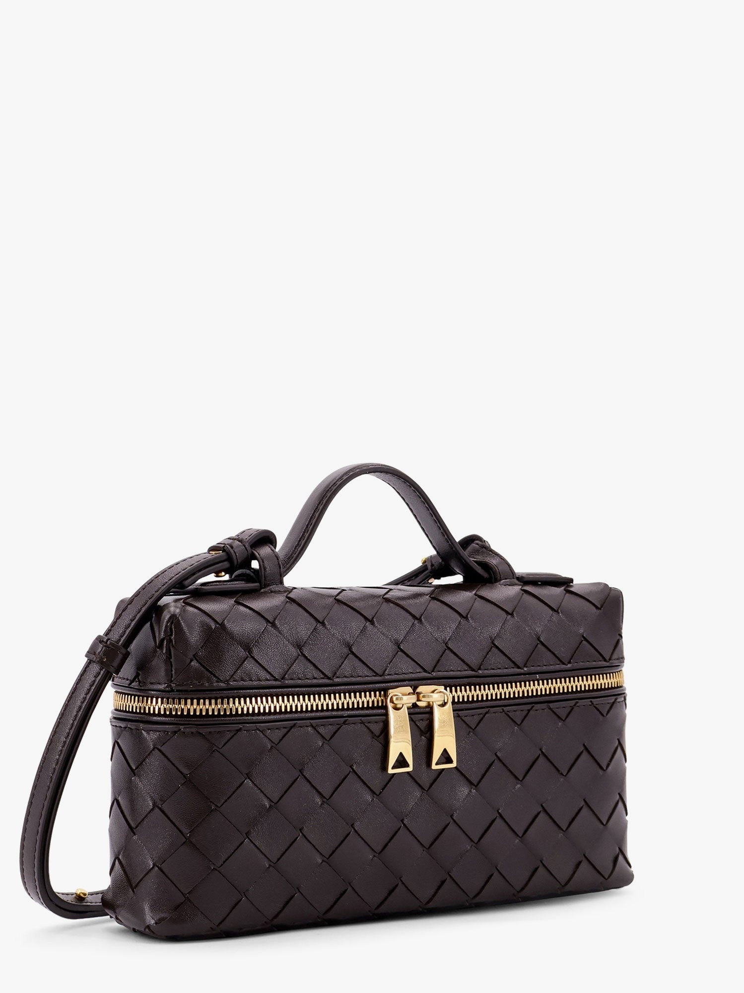 Bottega Veneta Bang Bang Leather Shoulder Bag With Intrecciato Pattern