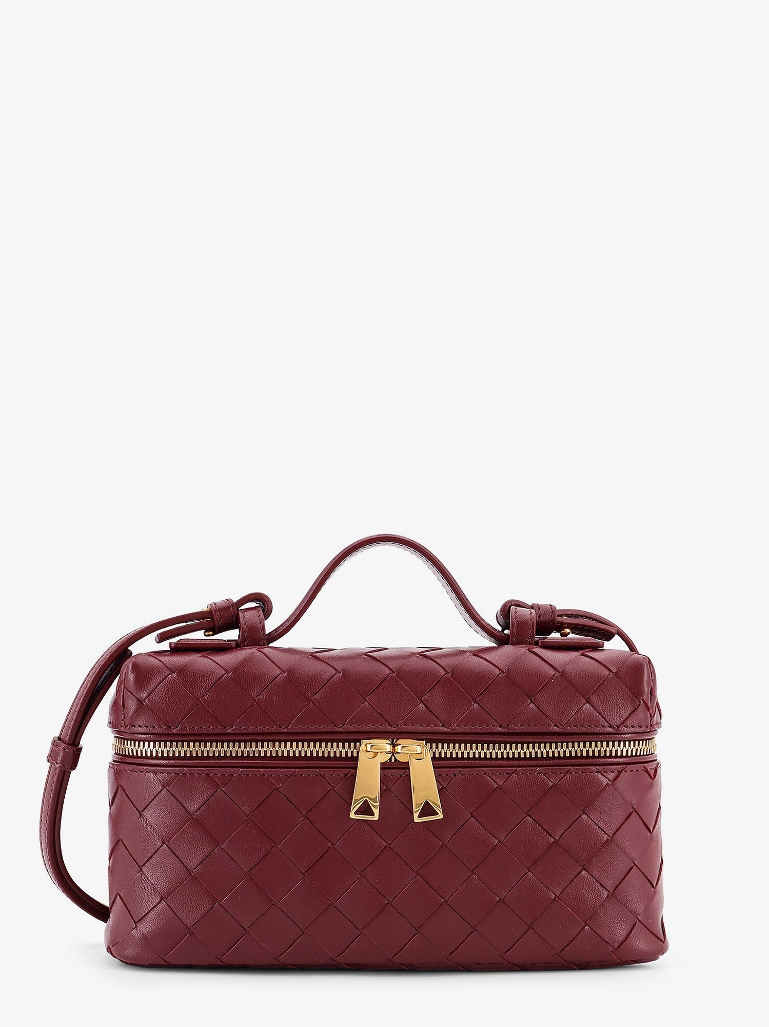Bottega Veneta Bang Bang Leather Vanity Case With Intrecciato Motif