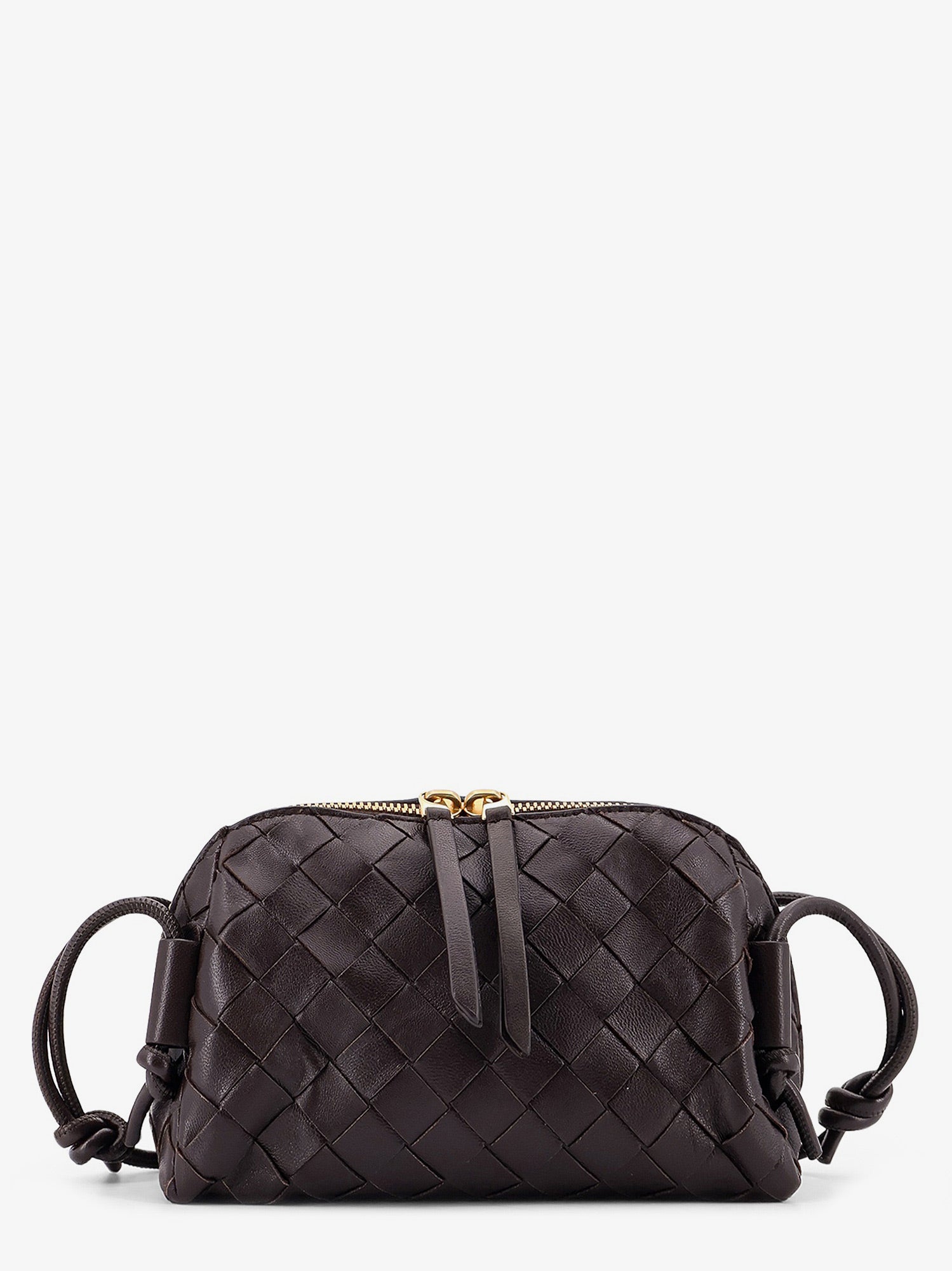 Bottega Veneta Leather Clutch With Intrecciato Concert Motif