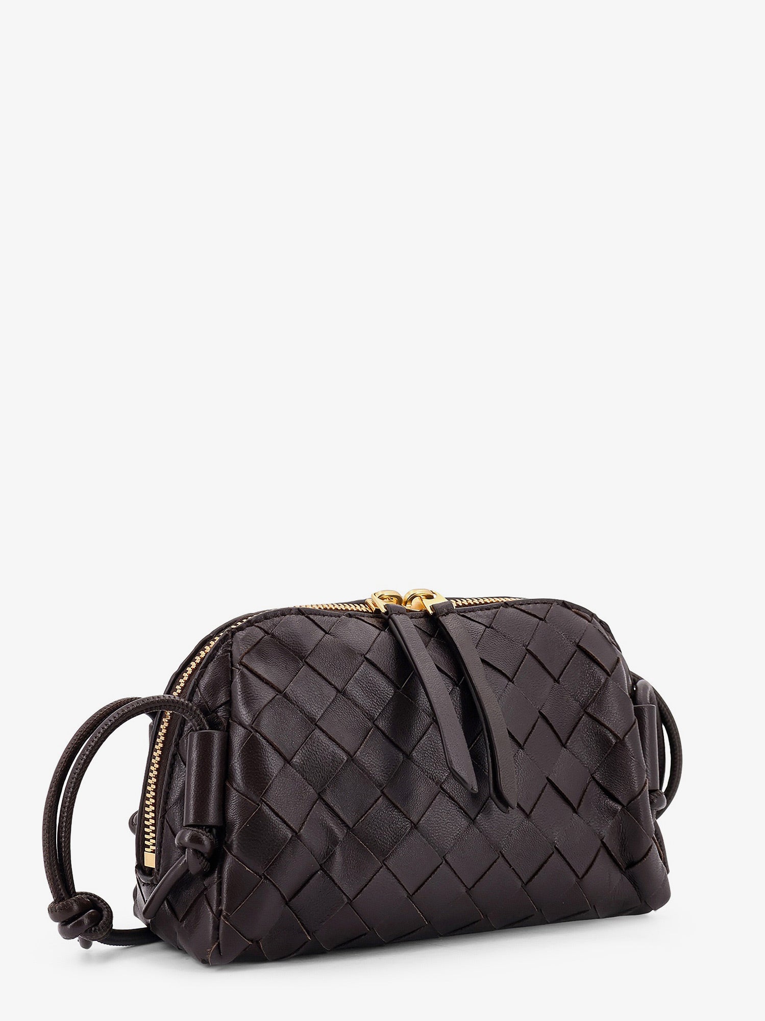 Bottega Veneta Leather Clutch With Intrecciato Concert Motif