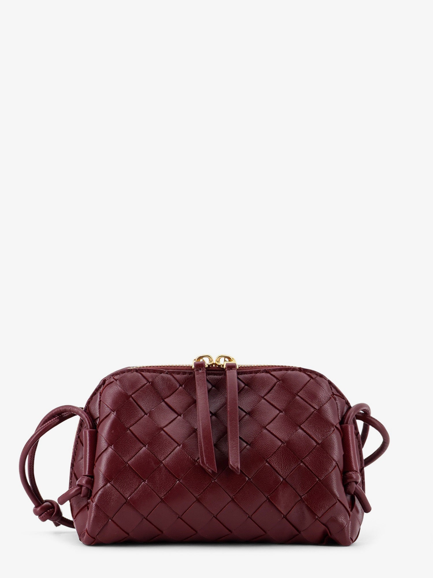 Bottega Veneta Concert Pouch Leather Shoulder Bag With Intrecciato Motif