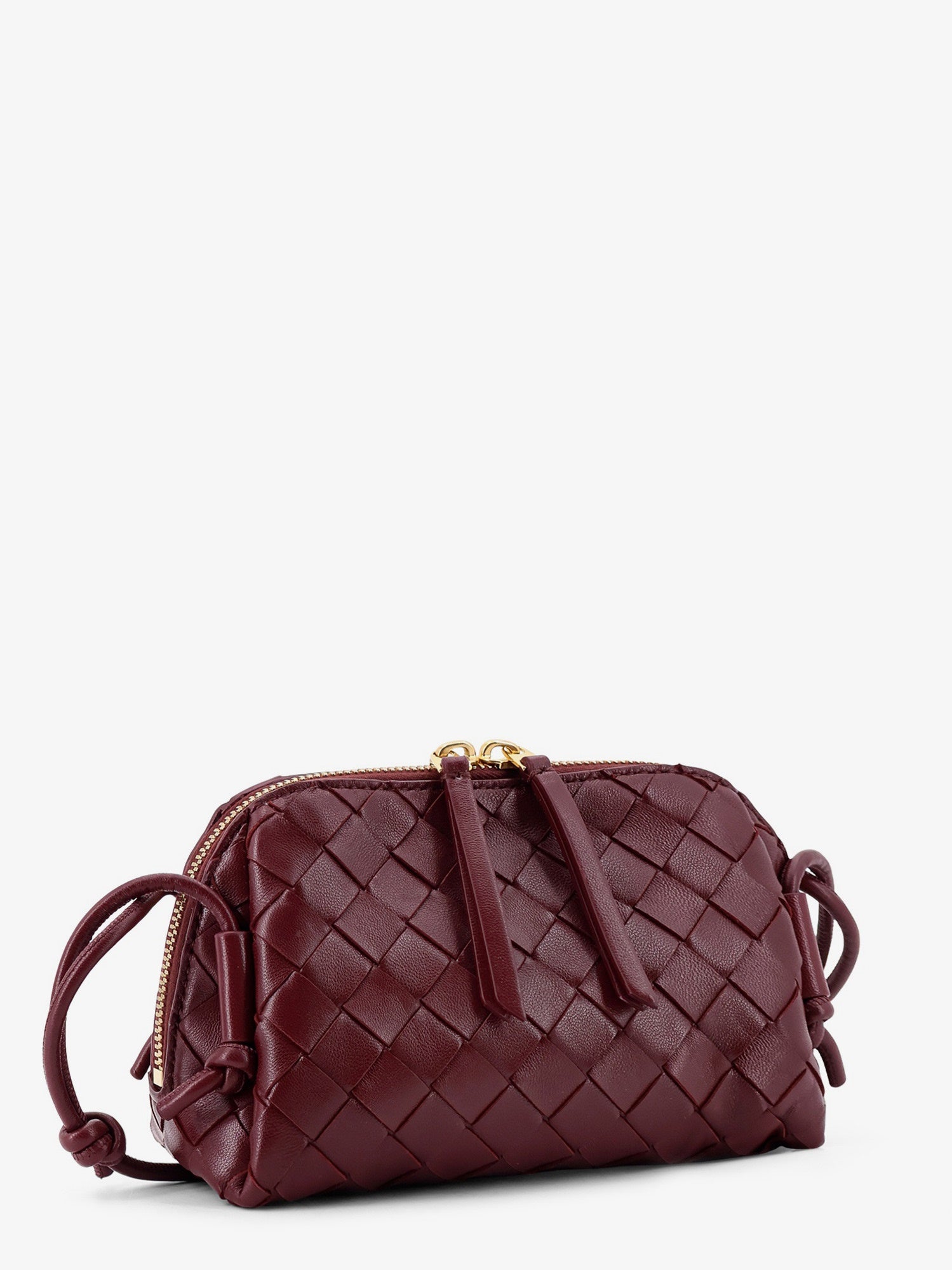 Bottega Veneta Concert Pouch Leather Shoulder Bag With Intrecciato Motif