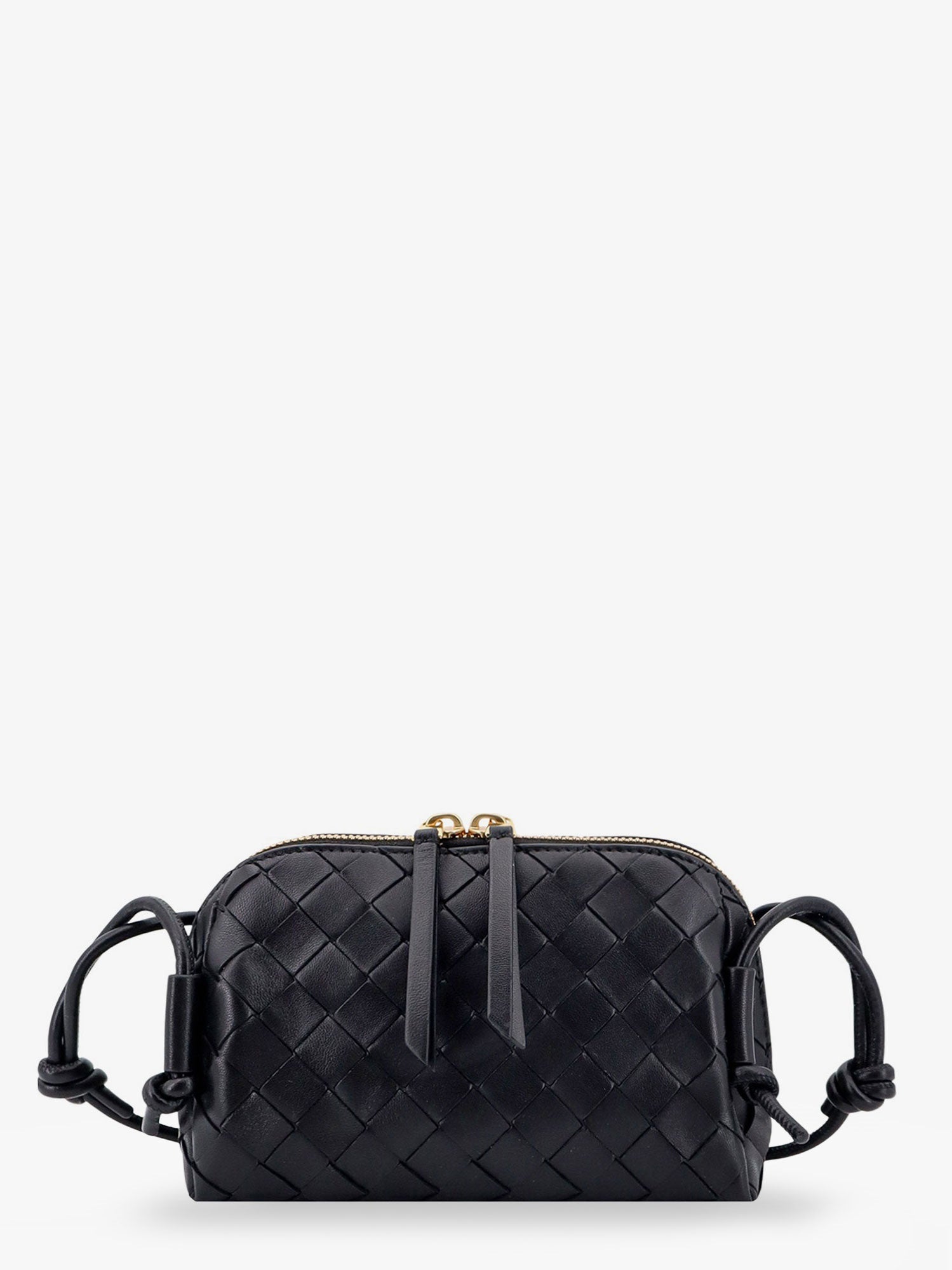 Bottega Veneta Concert Pouch Leather Crossbody Bag With Intrecciato Motif