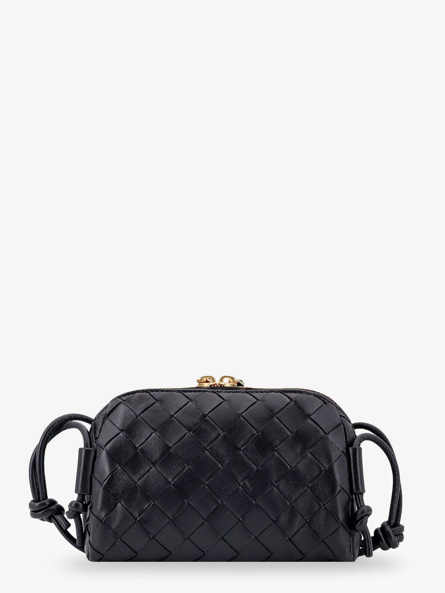 Bottega Veneta Concert Pouch Leather Crossbody Bag With Intrecciato Motif