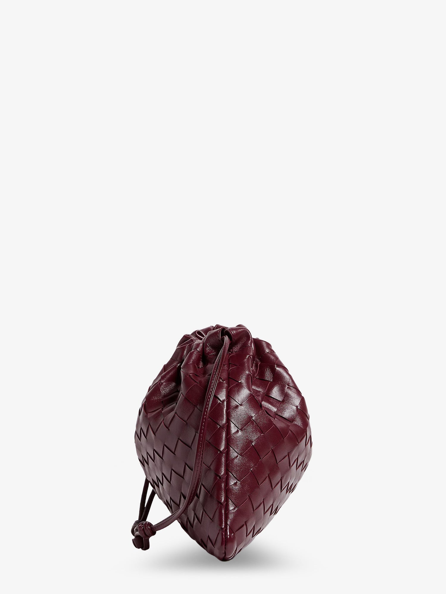 Bottega Veneta Medium Dustbag Leather Clutch Bag With Woven Effect