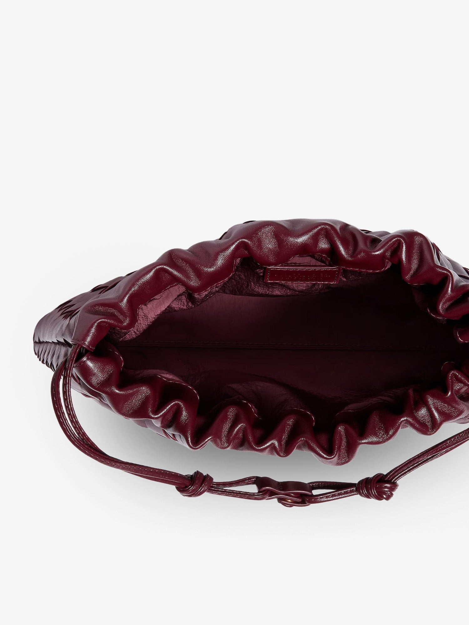 Bottega Veneta Medium Dustbag Leather Clutch Bag With Woven Effect