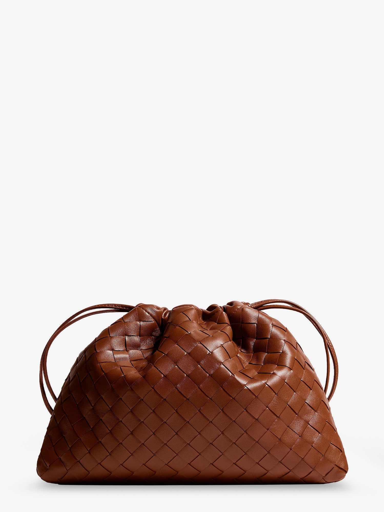 Bottega Veneta Medium Dustbag Leather Clutch Bag With Intrecciato Effect