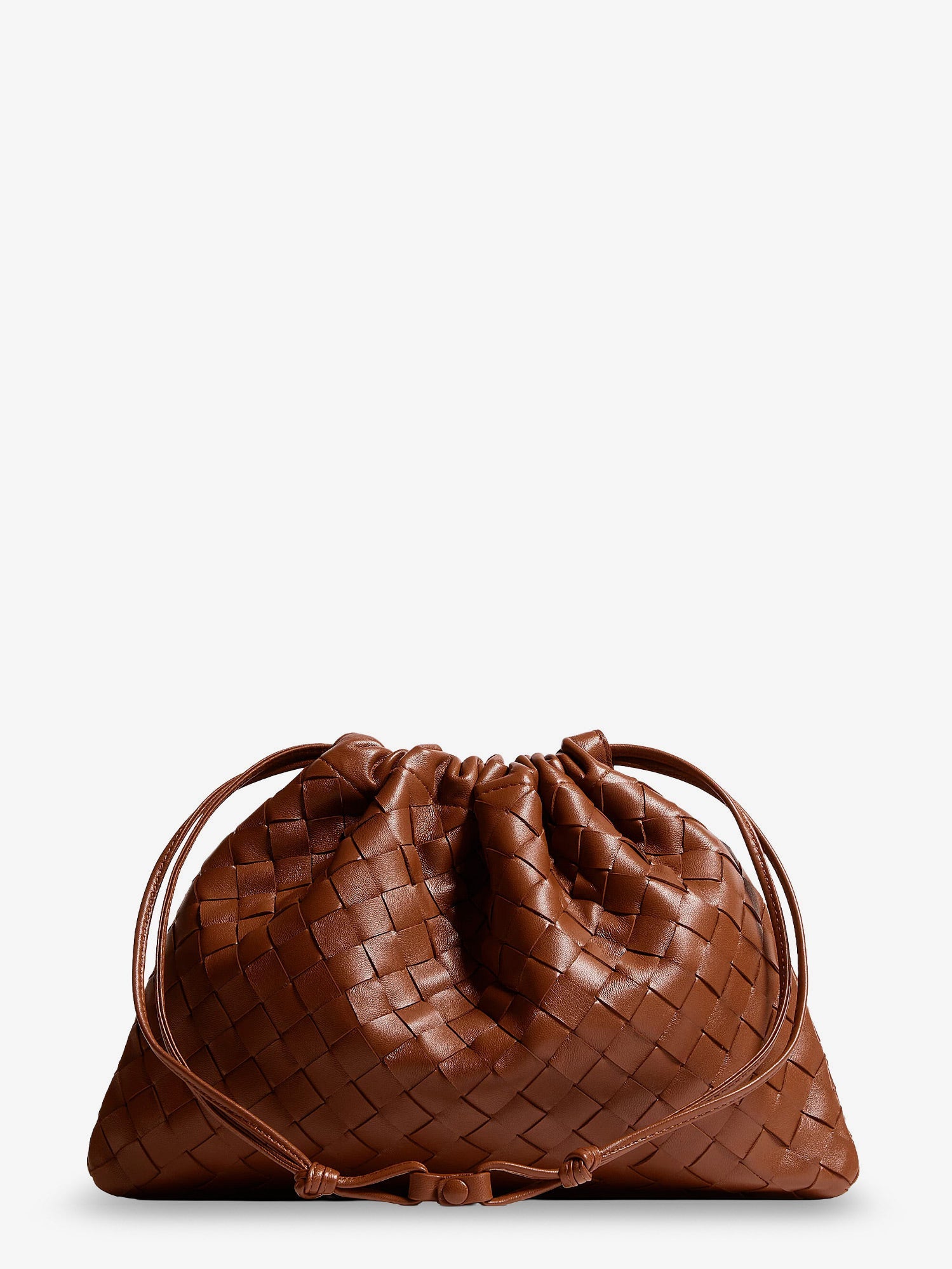 Bottega Veneta Medium Dustbag Leather Clutch Bag With Intrecciato Effect