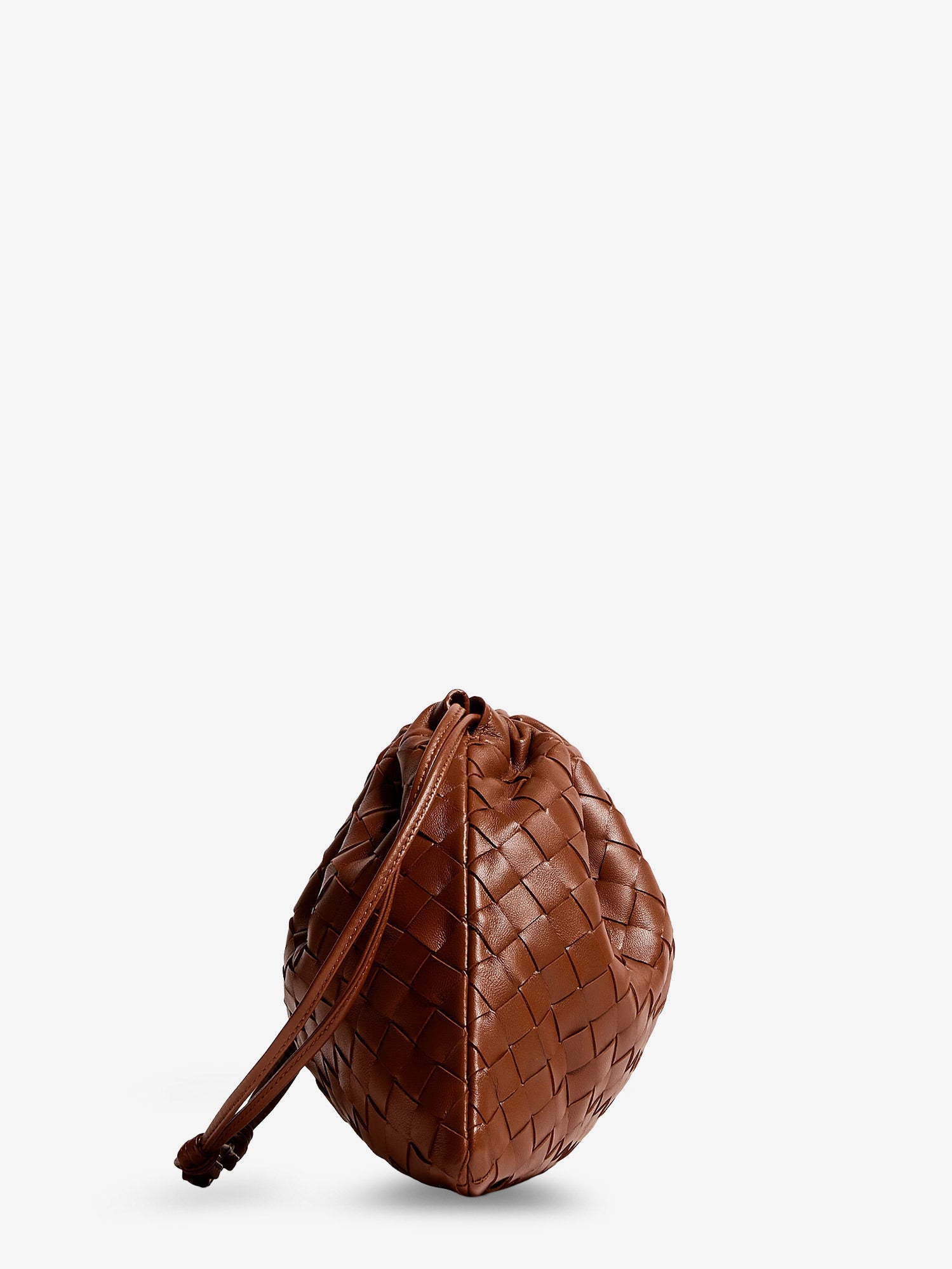 Bottega Veneta Medium Dustbag Leather Clutch Bag With Intrecciato Effect