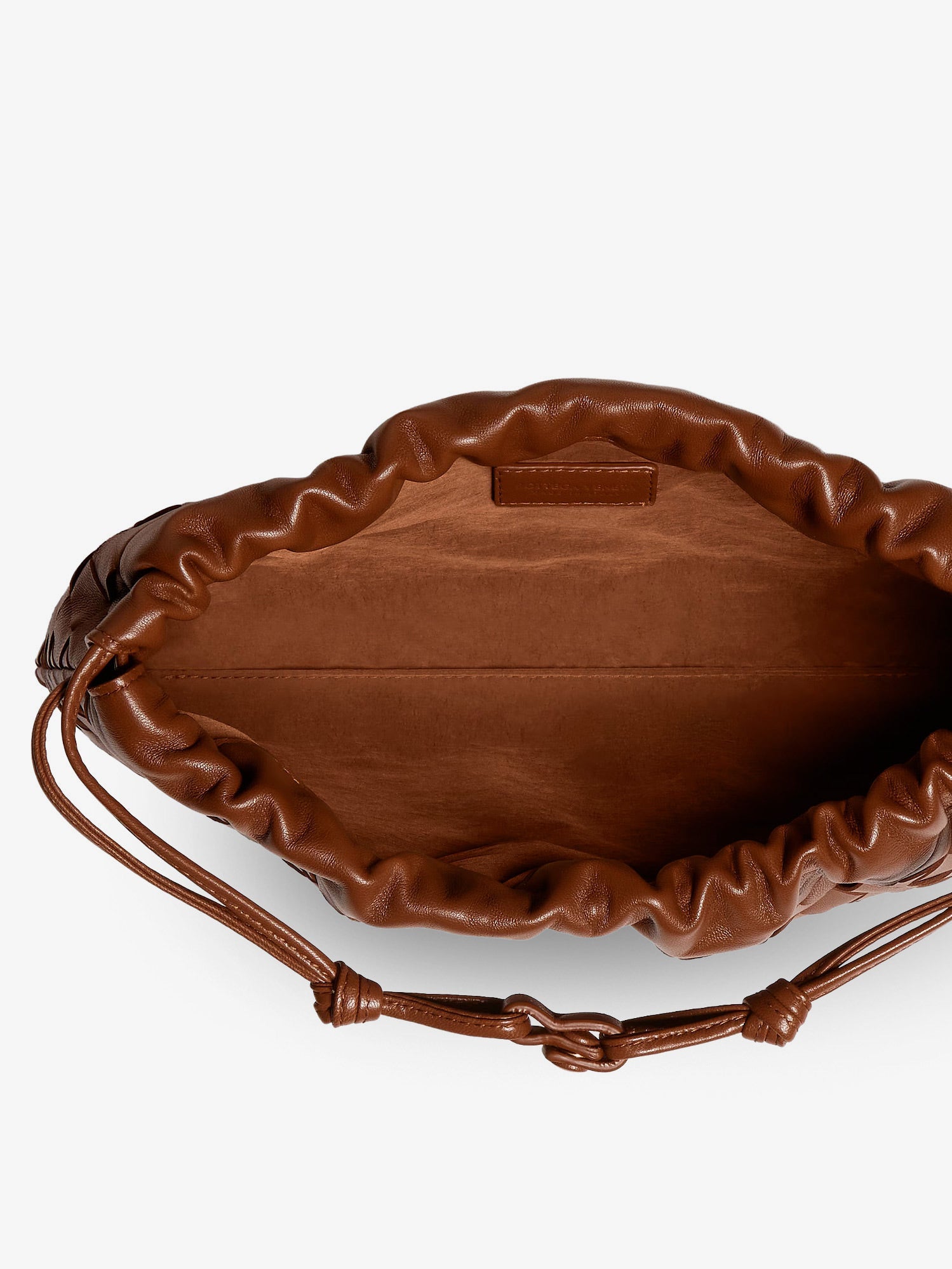 Bottega Veneta Medium Dustbag Leather Clutch Bag With Intrecciato Effect