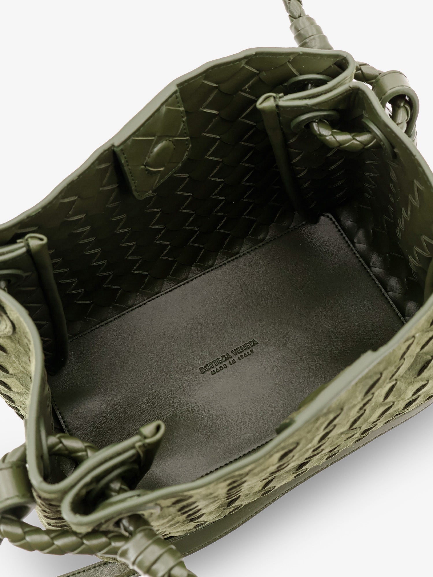 Bottega Veneta Parachute Suede Shoulder Bag With Intrecciato Motif