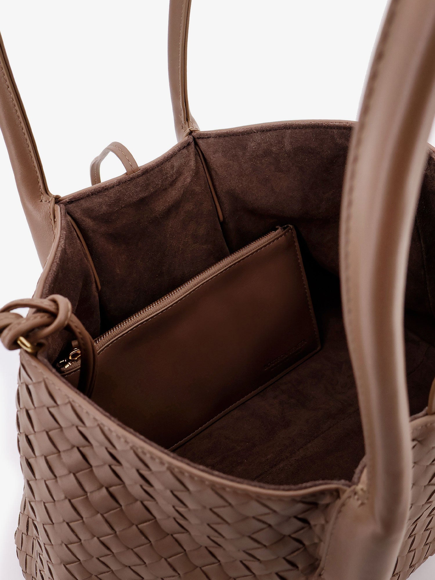Bottega Veneta Pinacoteca Leather Handbag With Intrecciato Motif