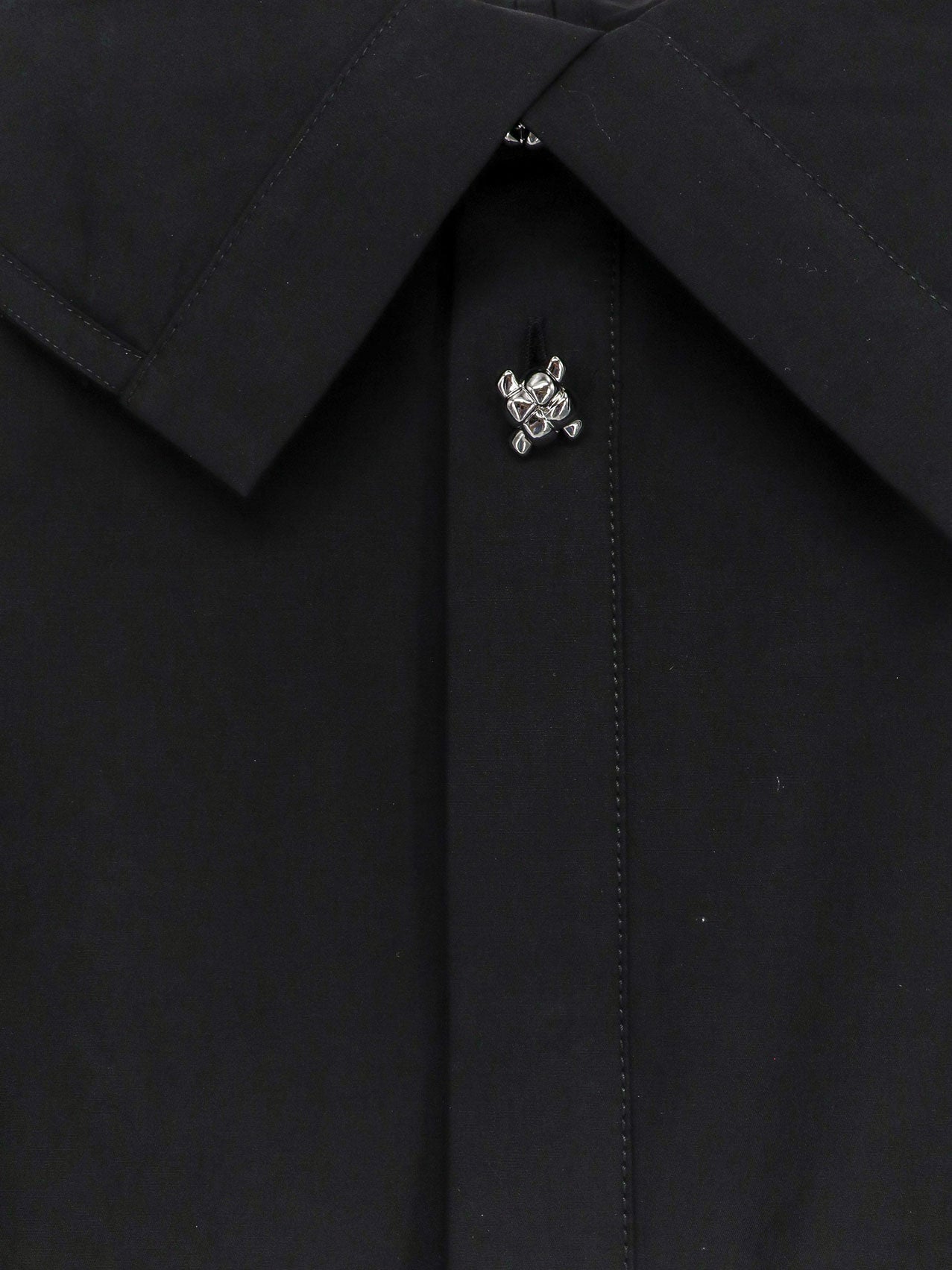 Bottega Veneta Compact Cotton Canvas Shirt With Square Knot Buttons