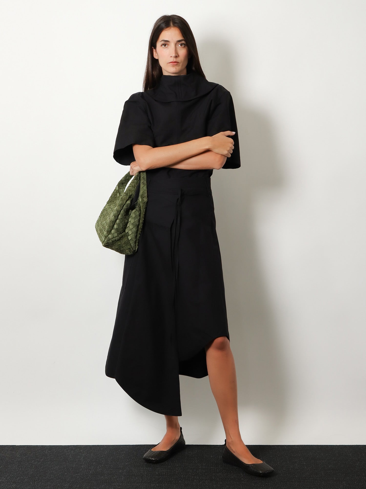 Bottega Veneta Compact Cotton Canvas Skirt
