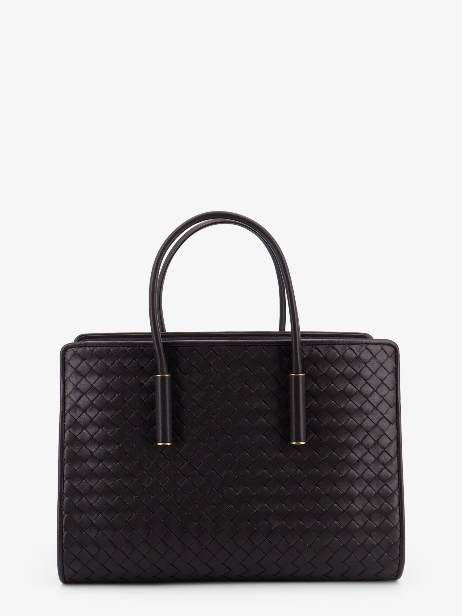 Bottega Veneta Barbara Leather Handbag With Intrecciato Motif