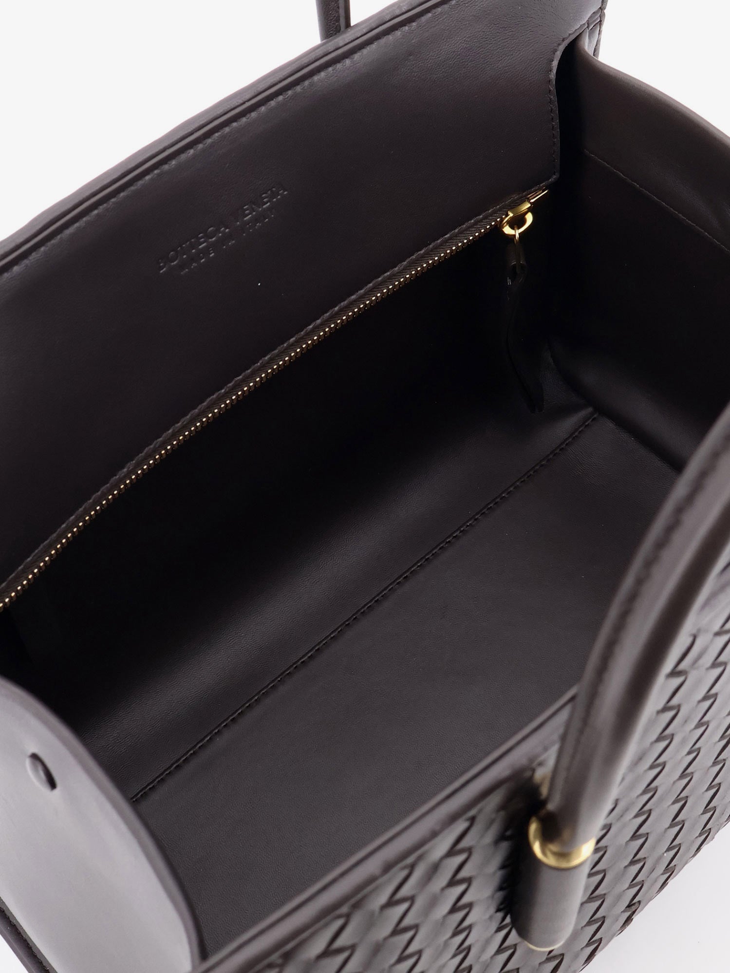 Bottega Veneta Barbara Leather Handbag With Intrecciato Motif