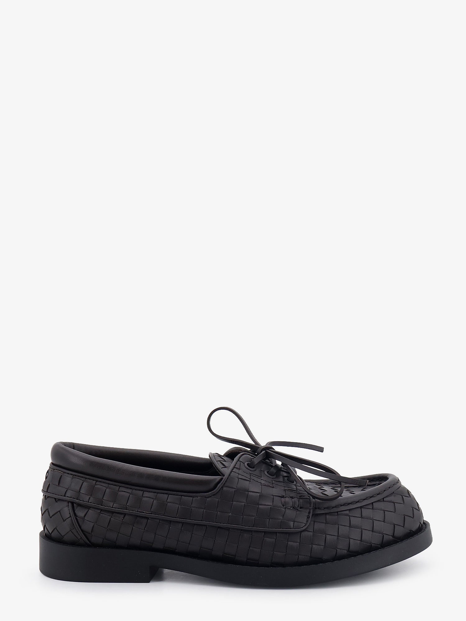 Bottega Veneta Pier Intrecciato Leather Boat Shoes