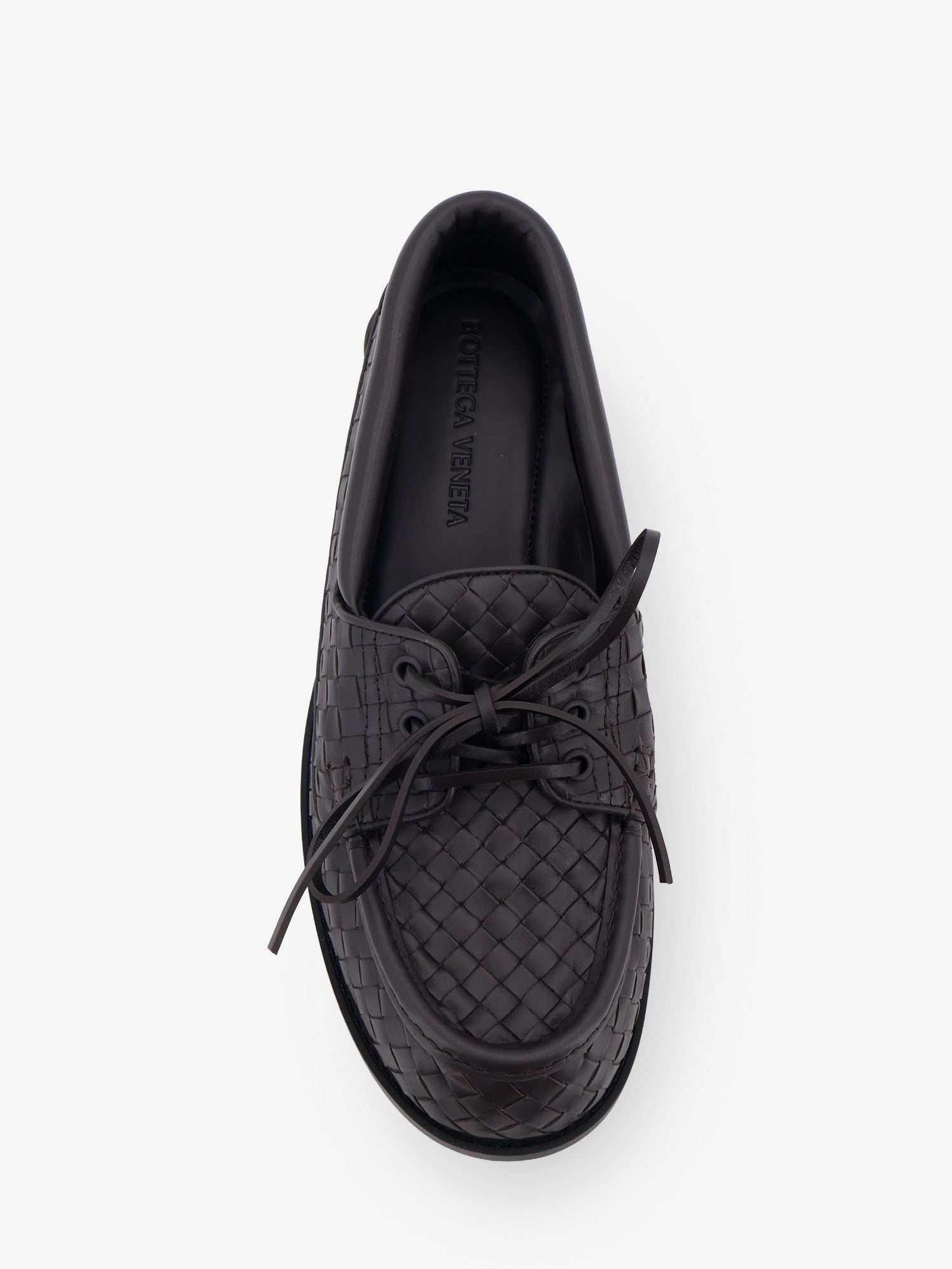 Bottega Veneta Pier Intrecciato Leather Boat Shoes