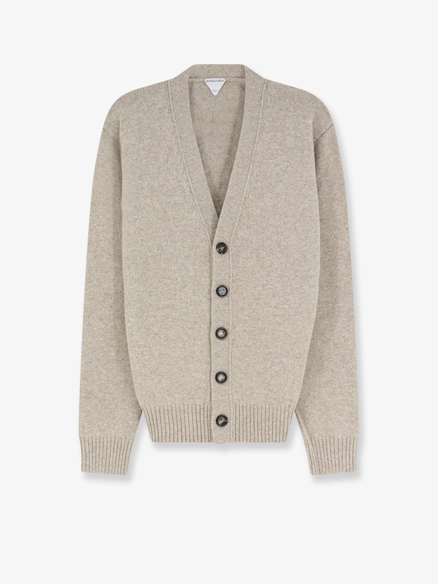 Bottega Veneta Cashmere Blend Cardigan With Intreccio Patch