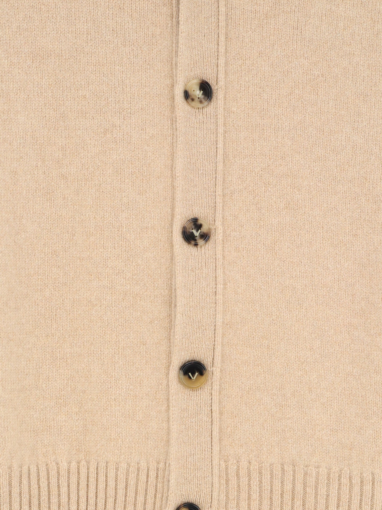 Bottega Veneta Cashmere Blend Cardigan With Intrecciato Logo Patch