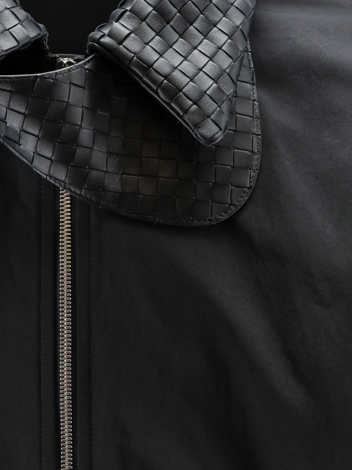 Bottega Veneta Nylon And Cotton Jacket With Intrecciato Details
