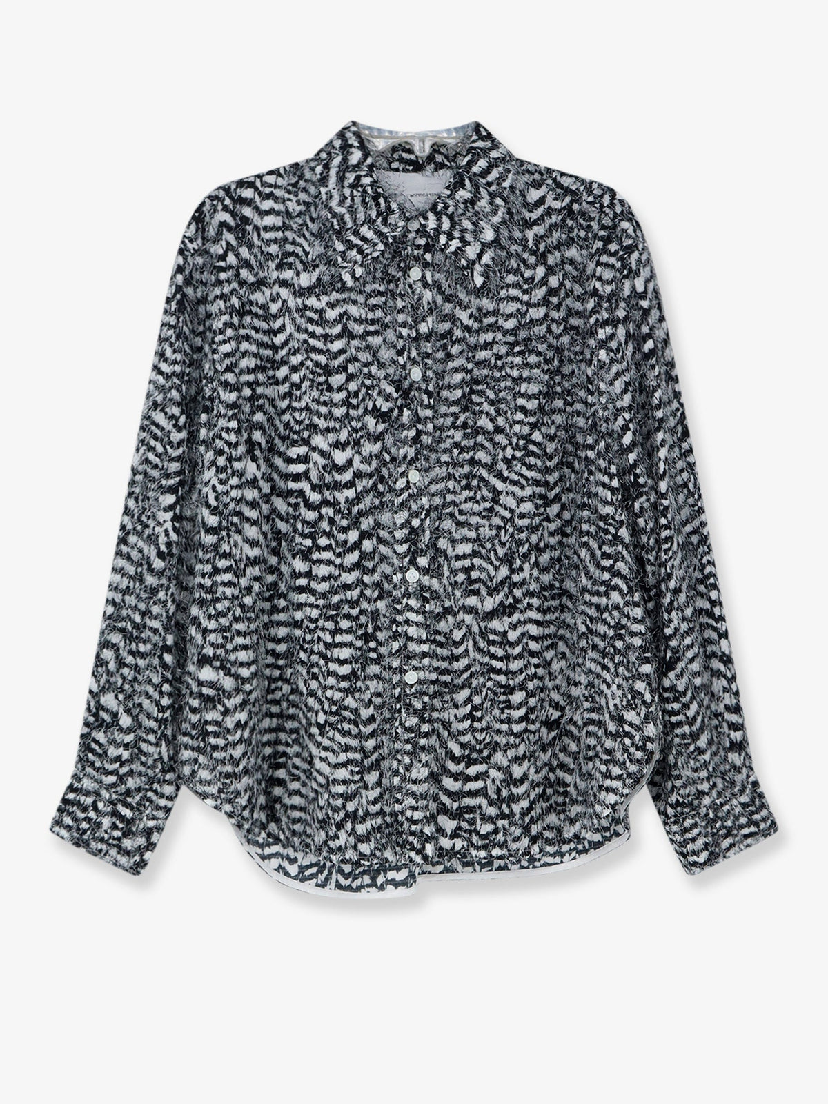 Bottega Veneta Two-tone Viscose Shirt With Fil Coupé Detailing