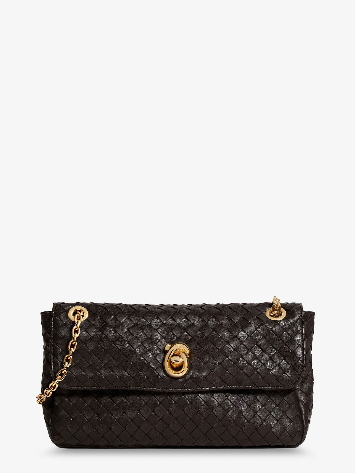 Bottega Veneta Madison Leather Crossbody Bag With Intrecciato Motif