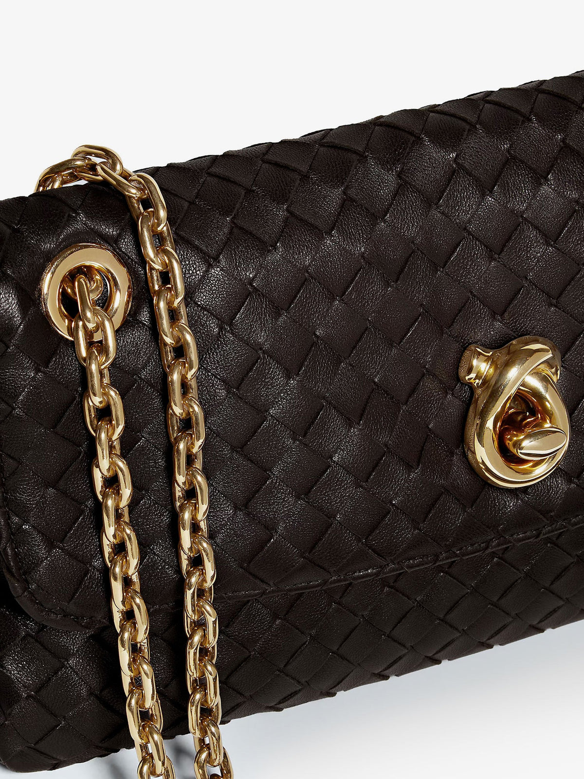 Bottega Veneta Madison Leather Crossbody Bag With Intrecciato Motif