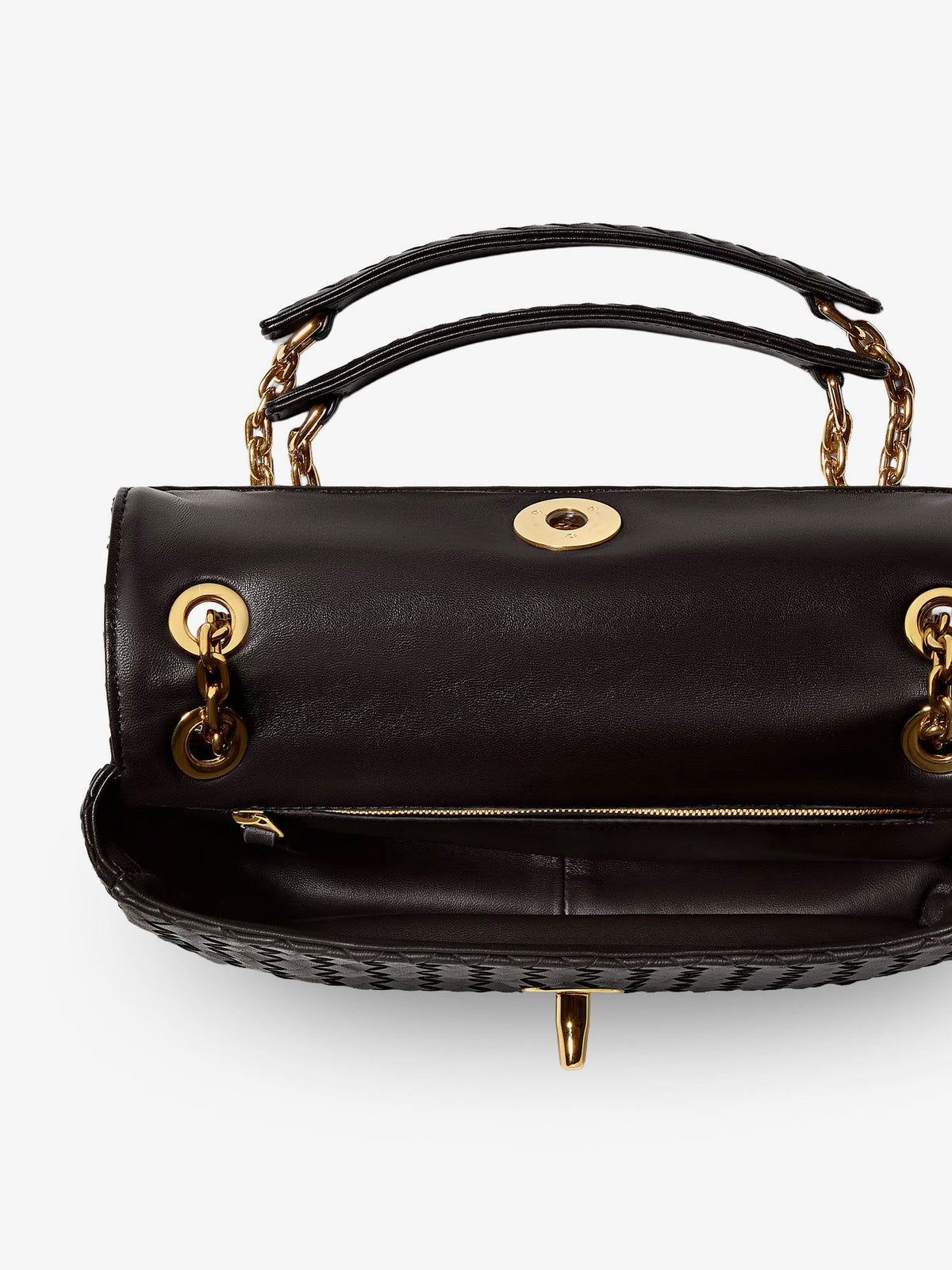 Bottega Veneta Madison Leather Crossbody Bag With Intrecciato Motif
