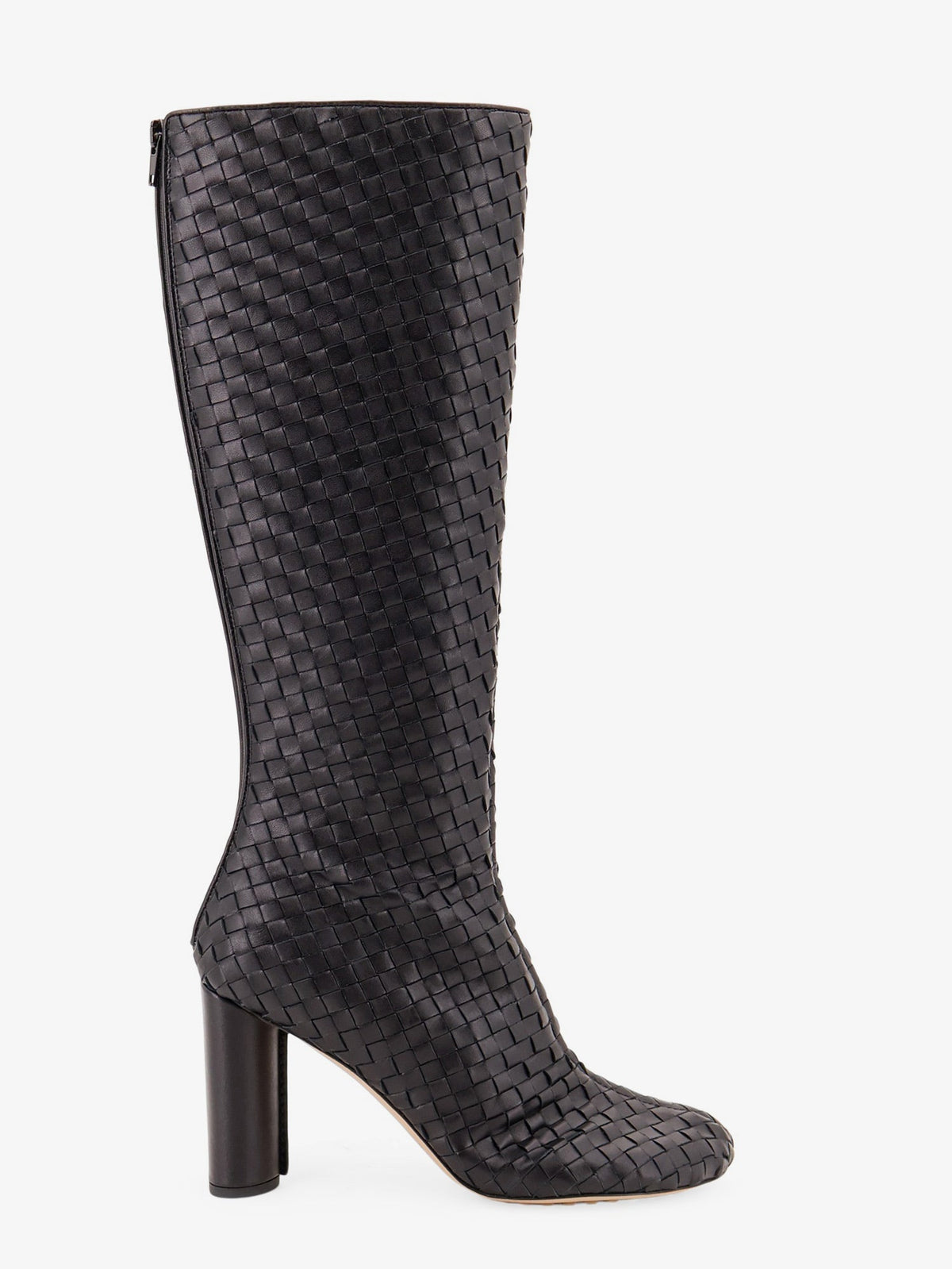 Bottega Veneta Cherry Boots With Braided Pattern