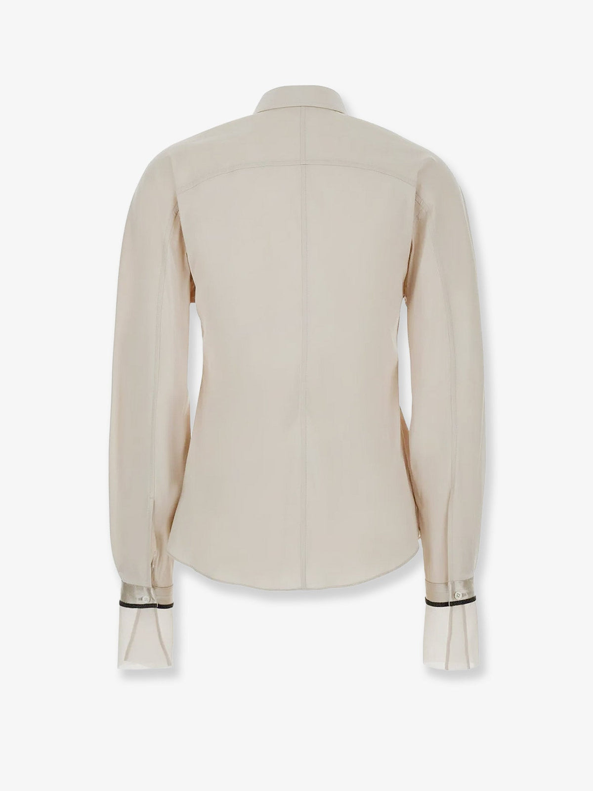 Brunello Cucinelli Cotton Blend Shirt With Silk Cuffs