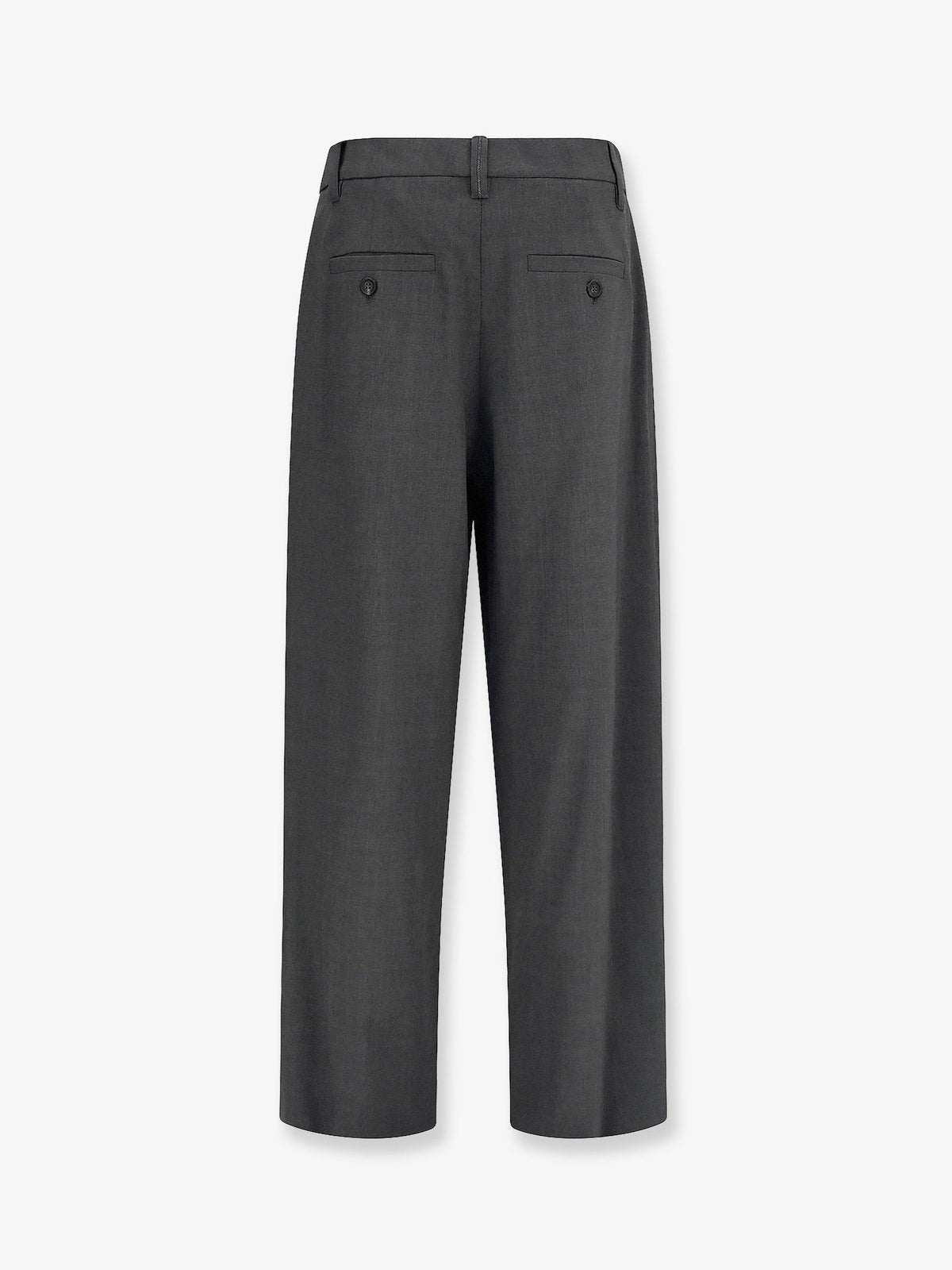 Brunello Cucinelli Stretch Virgin Wool Blend Trousers With Monili Detail