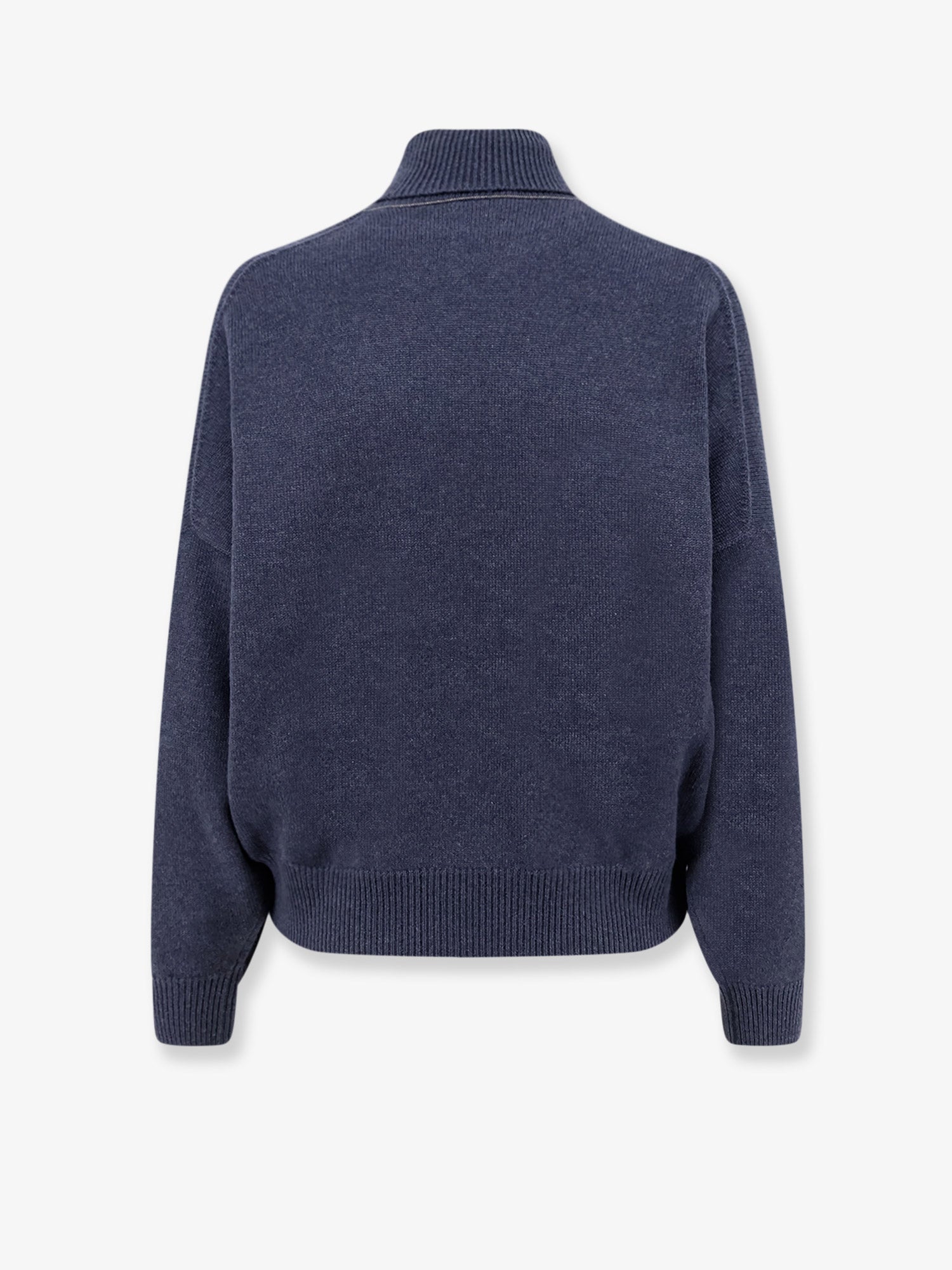 Brunello Cucinelli Cashmere Turtleneck With Monili Detail On The Back