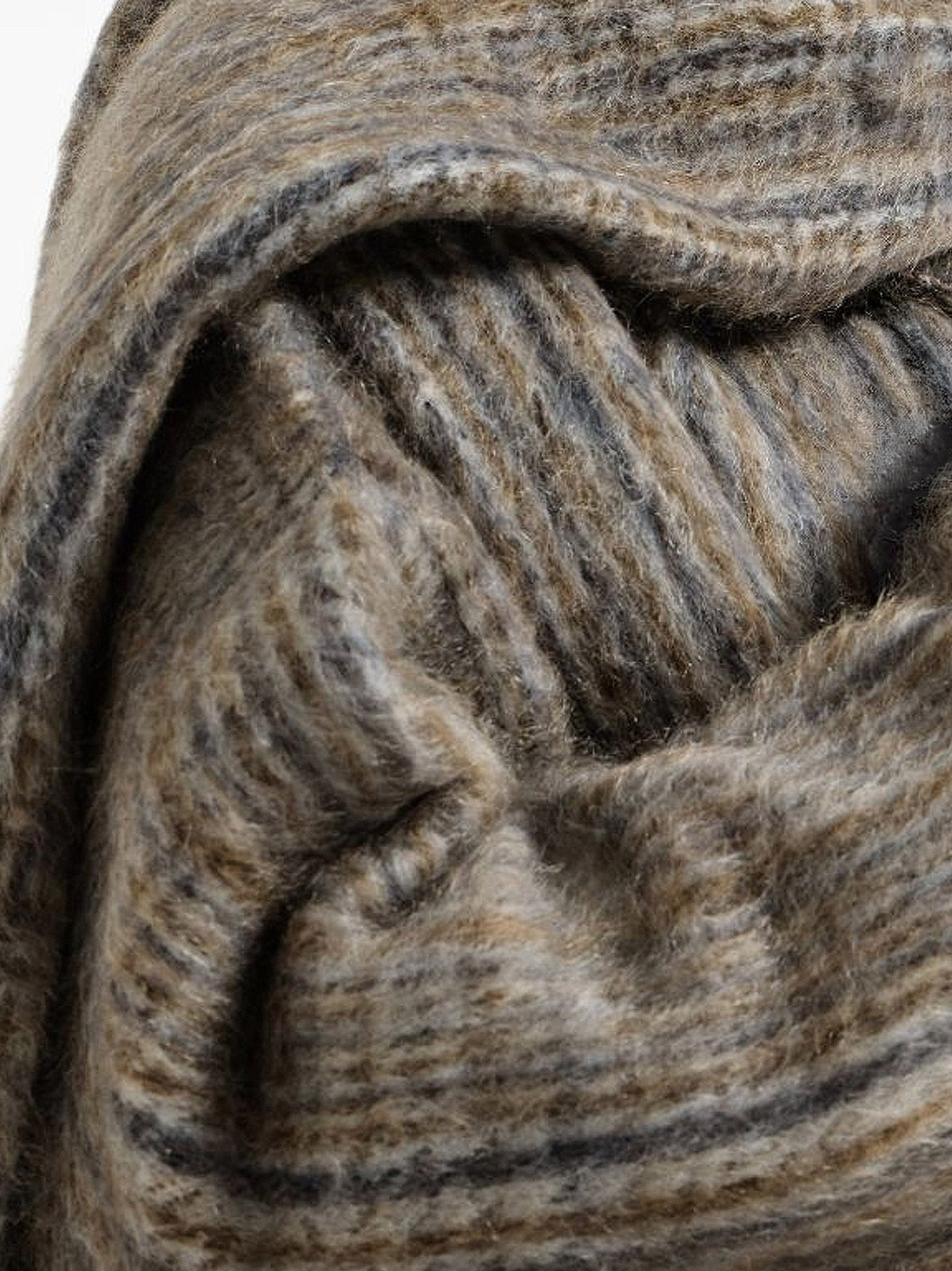 Brunello Cucinelli Mohair, Polyamide And Wool Blend Cardigan With An Integrated Scarf