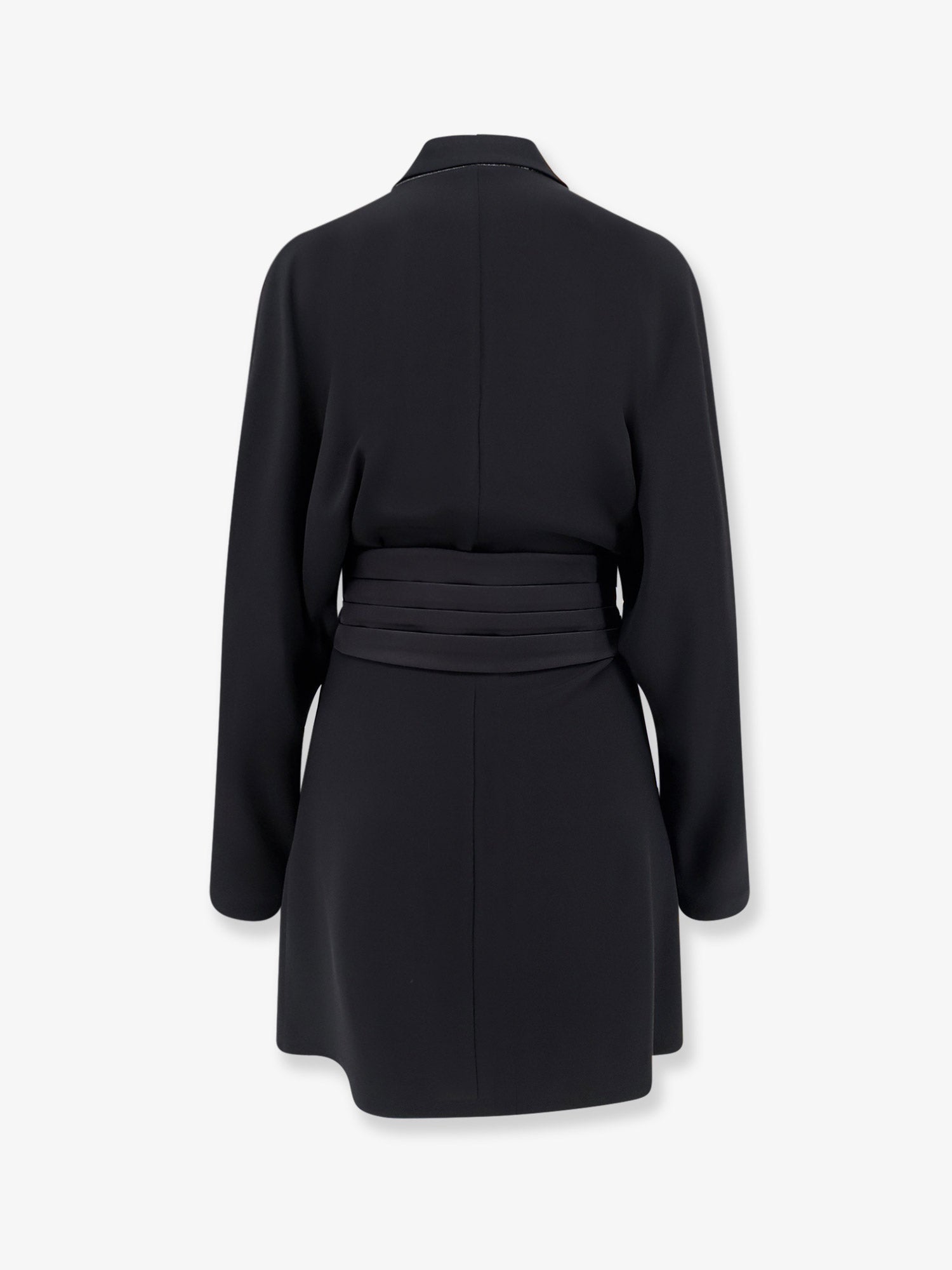 Brunello Cucinelli Chemisier Dress With Tuxedo-style Band