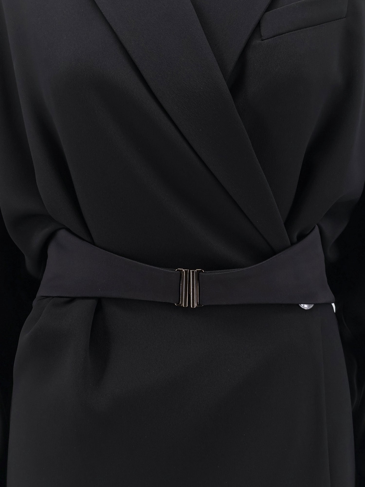 Brunello Cucinelli Chemisier Dress With Tuxedo-style Band