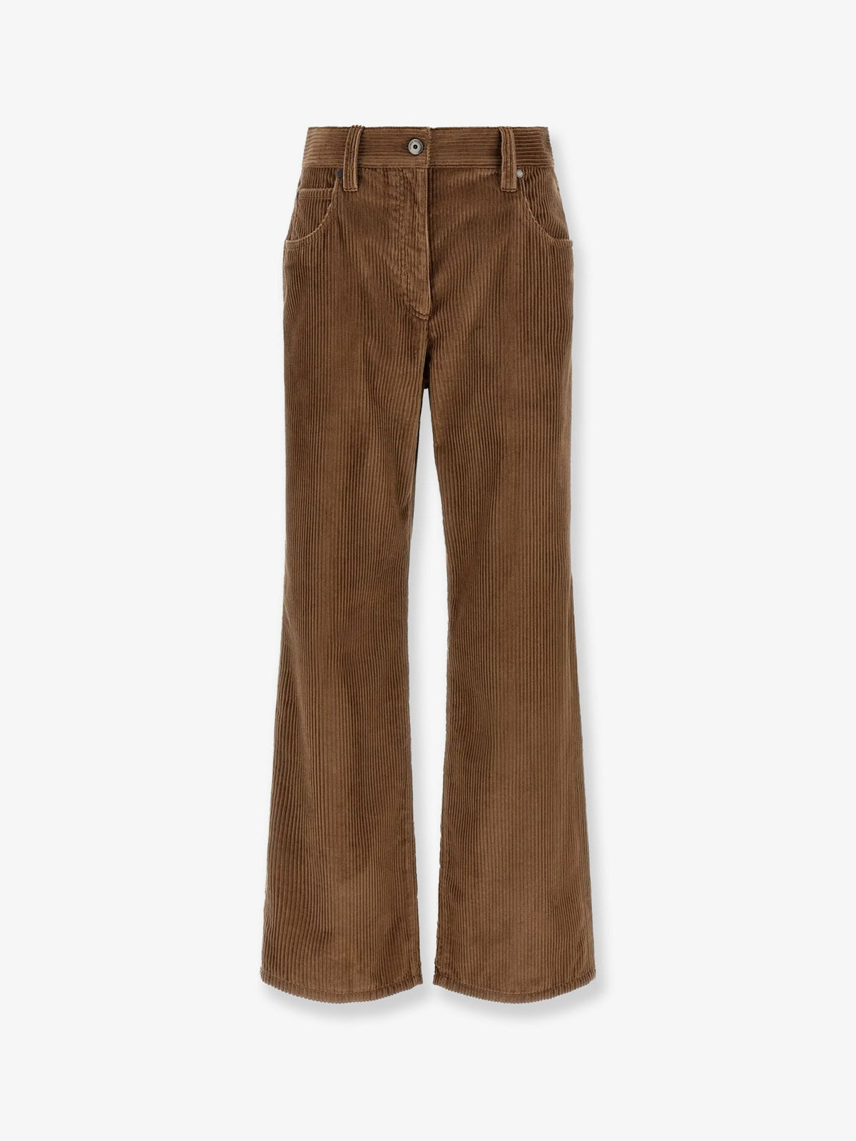 Brunello Cucinelli Corduroy Trousers With Monili Detail