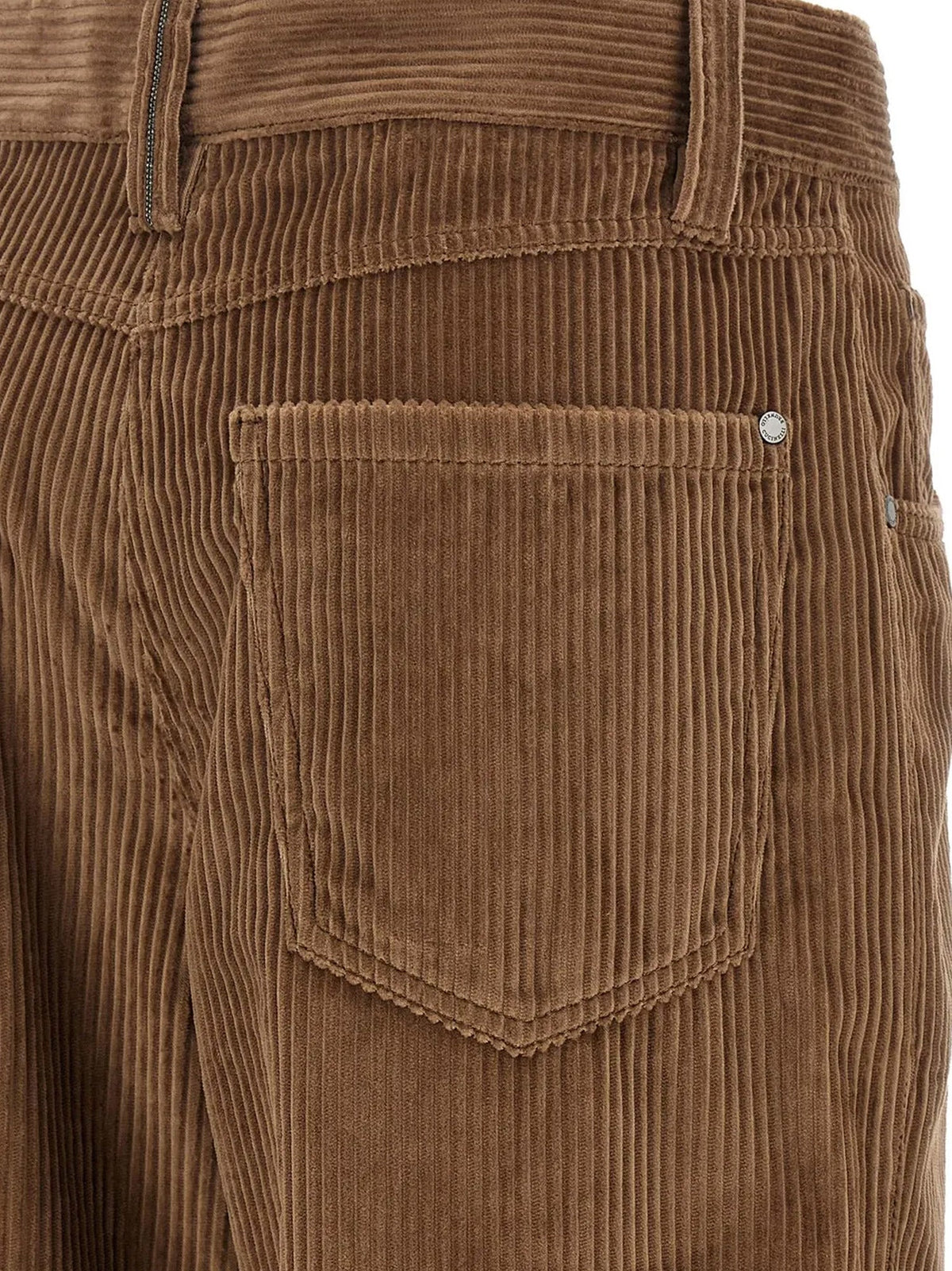 Brunello Cucinelli Corduroy Trousers With Monili Detail