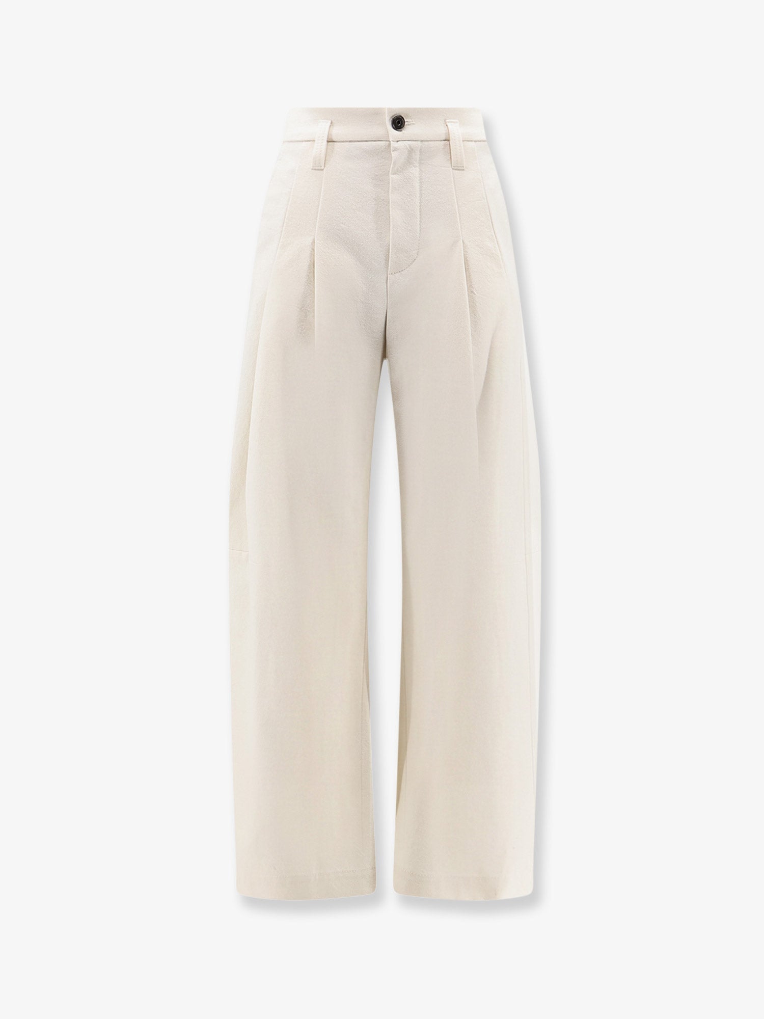 Brunello Cucinelli Baggy Wrinkled Wool And Cotton Trousers