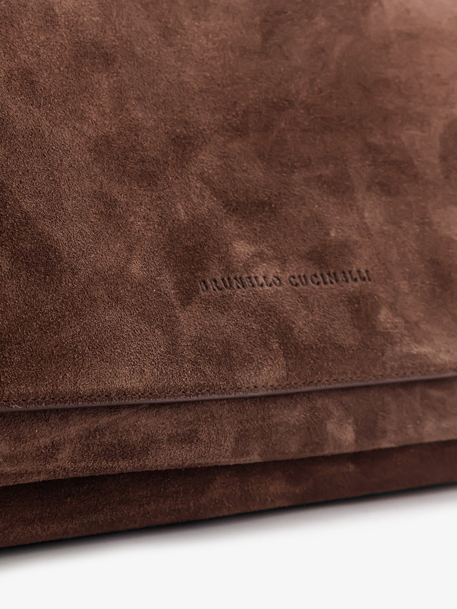 Brunello Cucinelli Suede Crossbody Bag With Monili Details