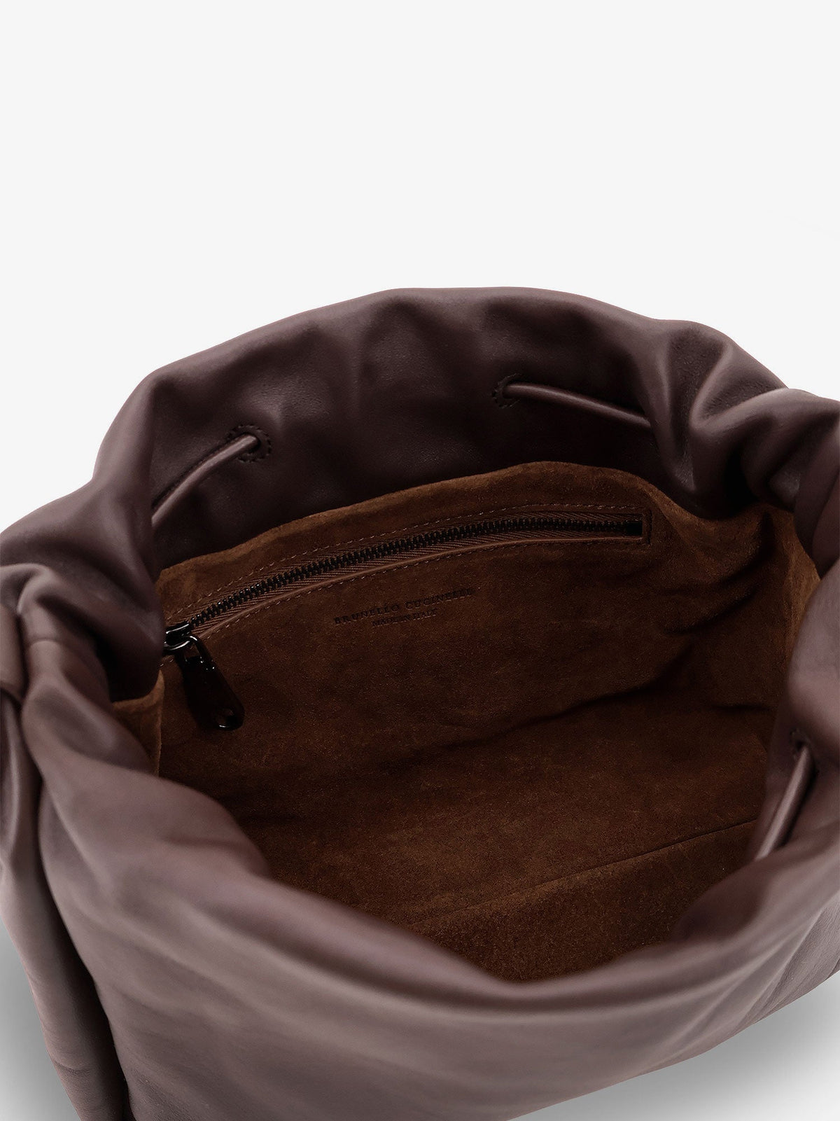 Brunello Cucinelli Leather Handbag With Monile Detail